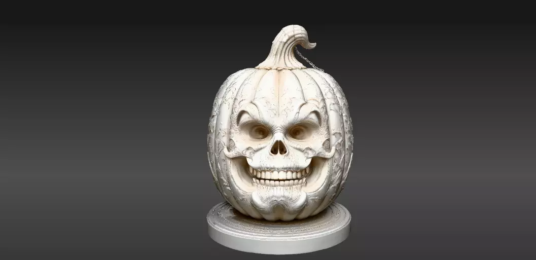 Premium Pumpkin Sculpture Modern Jack Lantern 3D Printable 3D print model_0