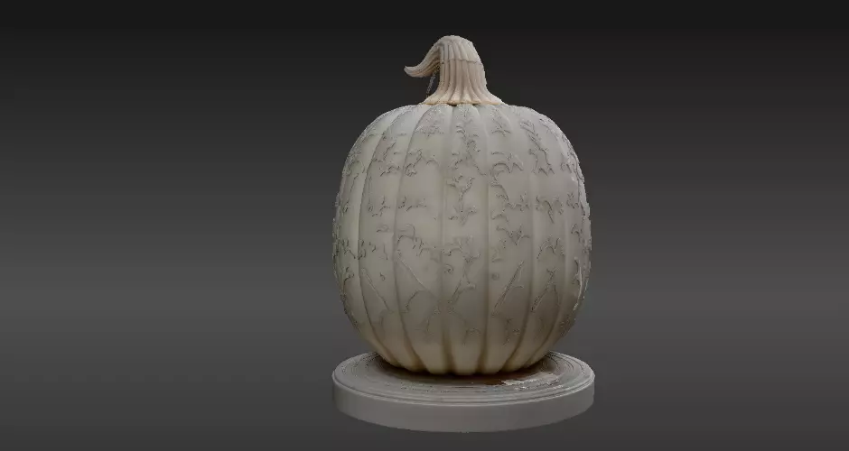 Premium Pumpkin Sculpture Modern Jack Lantern 3D Printable 3D print model_5