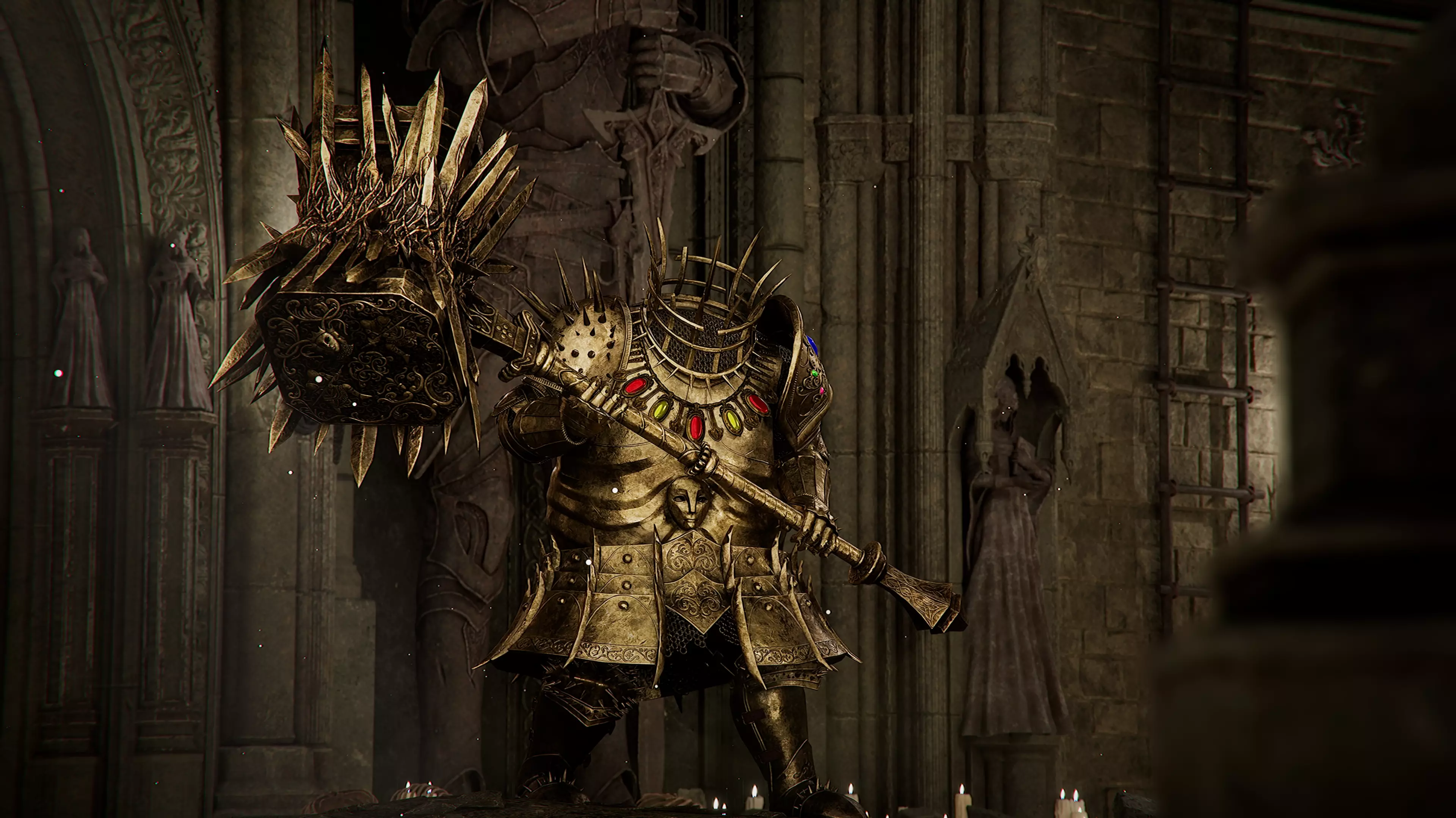 Fat Knight - Headless Executioner - Game-ready Character Low-poly 3D model_5