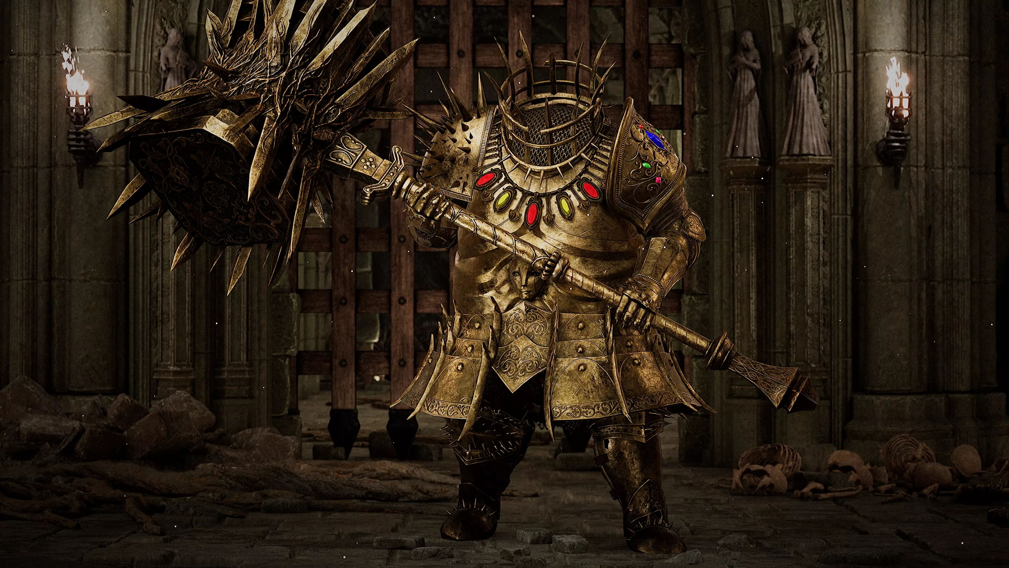 Fat Knight - Headless Executioner - Game-ready Character Low-poly 3D model_2