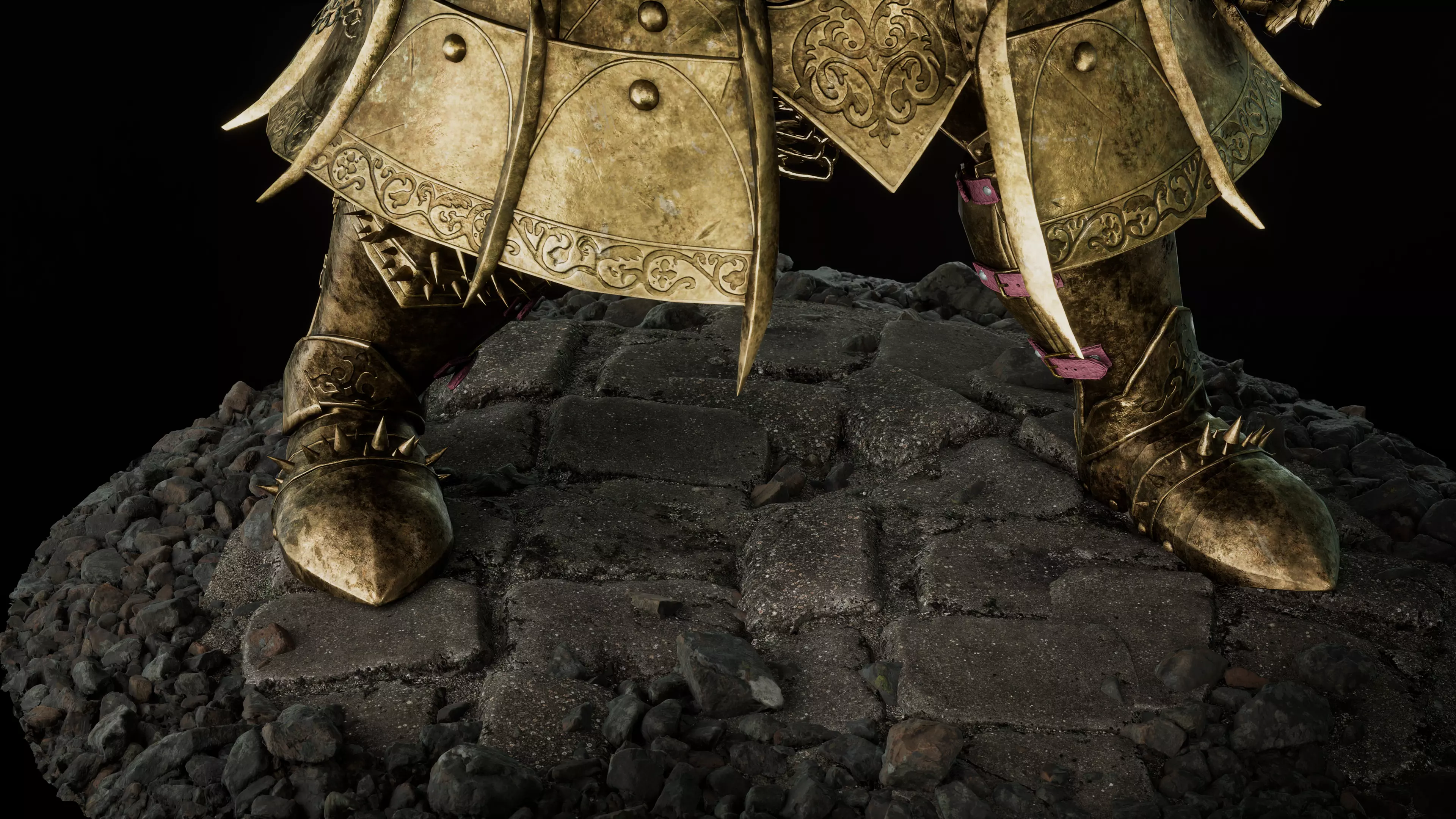 Fat Knight - Headless Executioner - Game-ready Character Low-poly 3D model_18