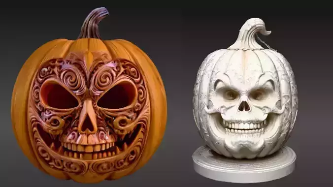 Jack-o-Lantern Two Model Pack 3D Model Pack 