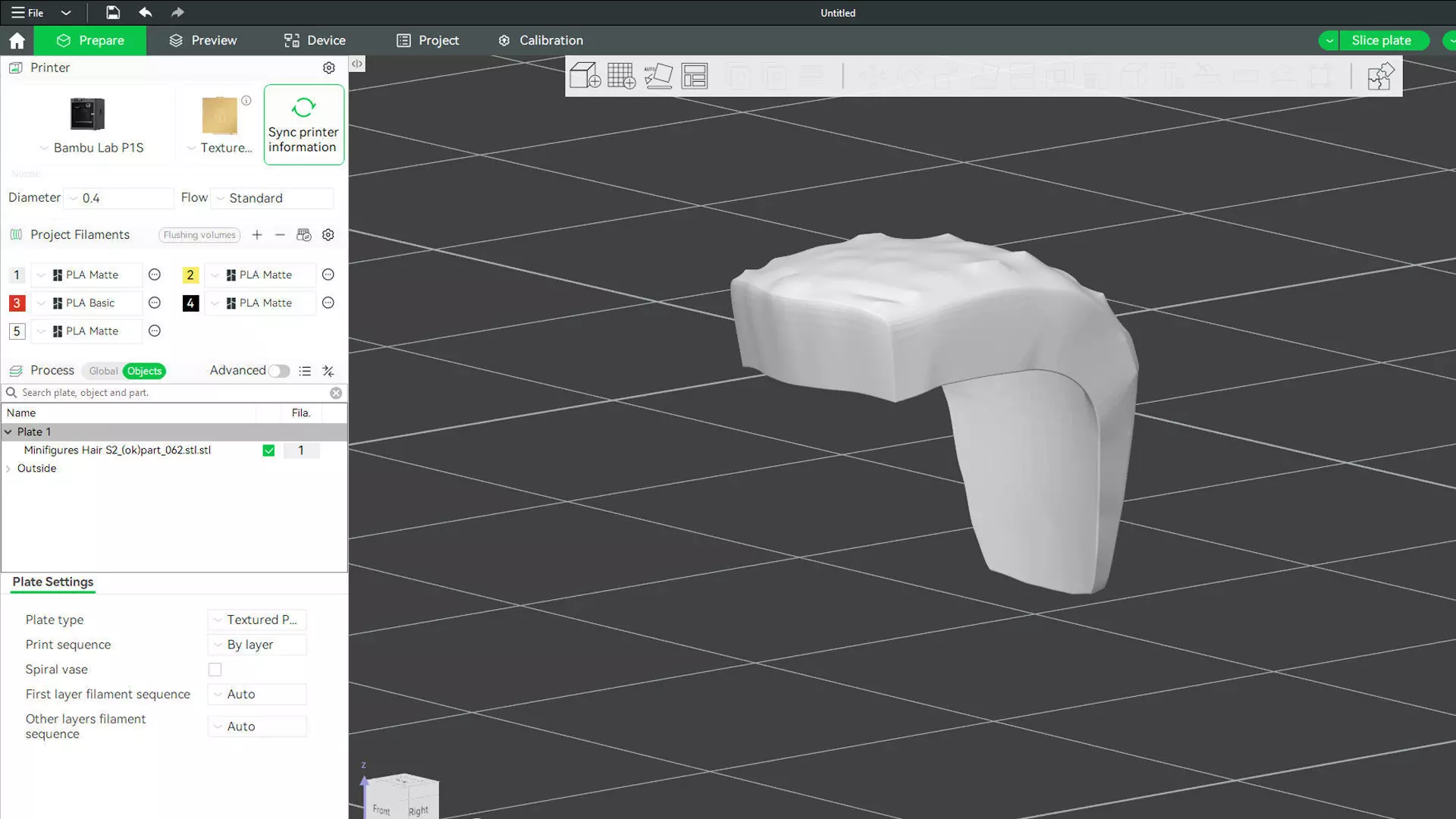 Custom3Dprint Minifigure Accessory - Minifigure Hair S2 - 063 3D print model_2