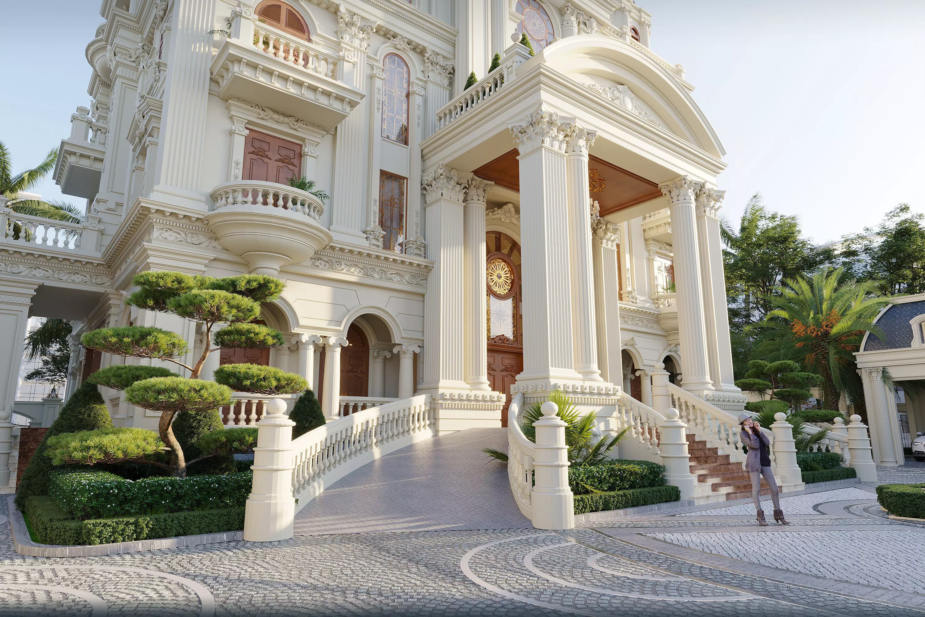 High Detailed Palace Exterior 3D Model 3D model_3