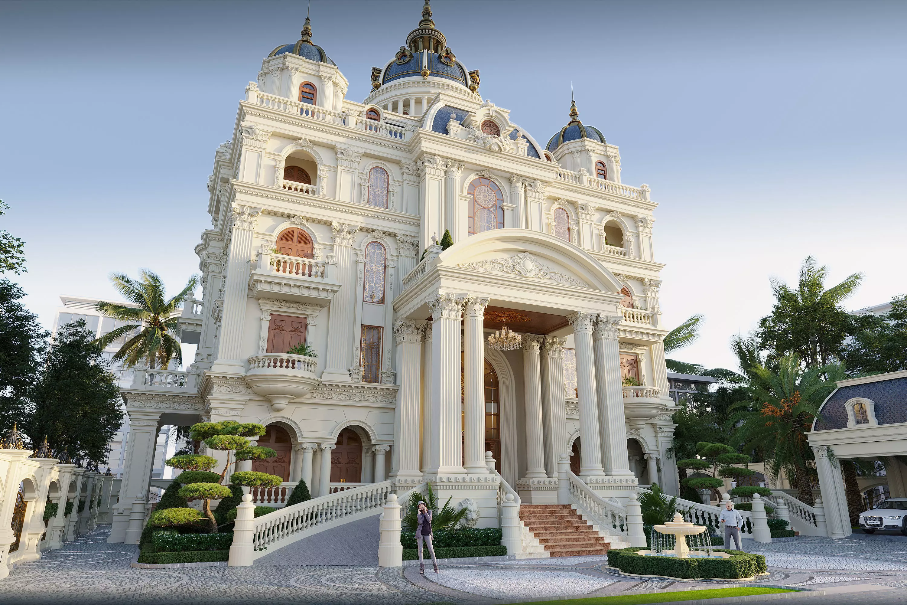 High Detailed Palace Exterior 3D Model 3D model_4