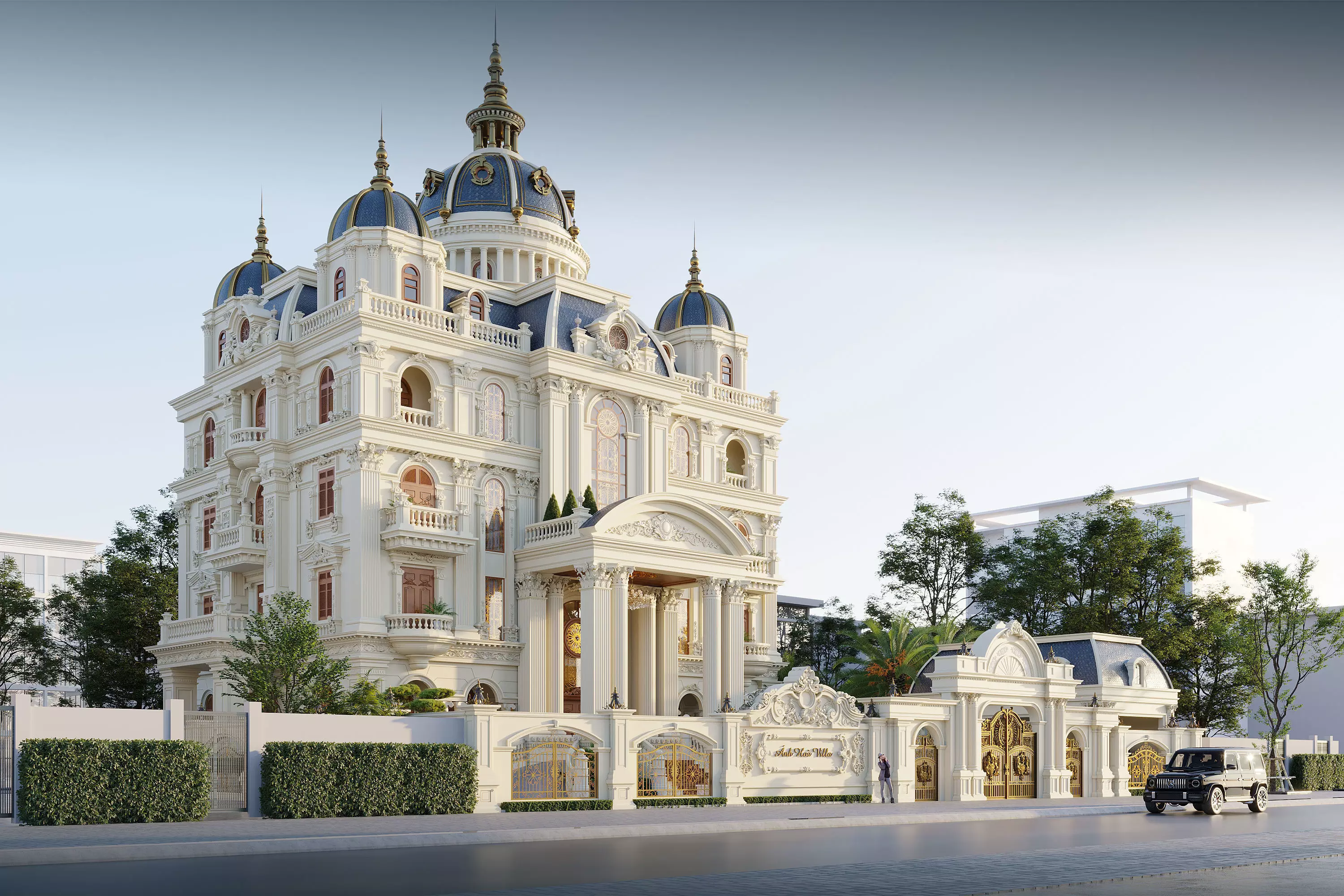High Detailed Palace Exterior 3D Model 3D model_0
