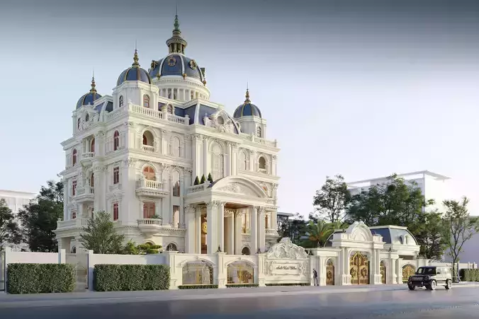 High Detailed Palace Exterior 3D Model