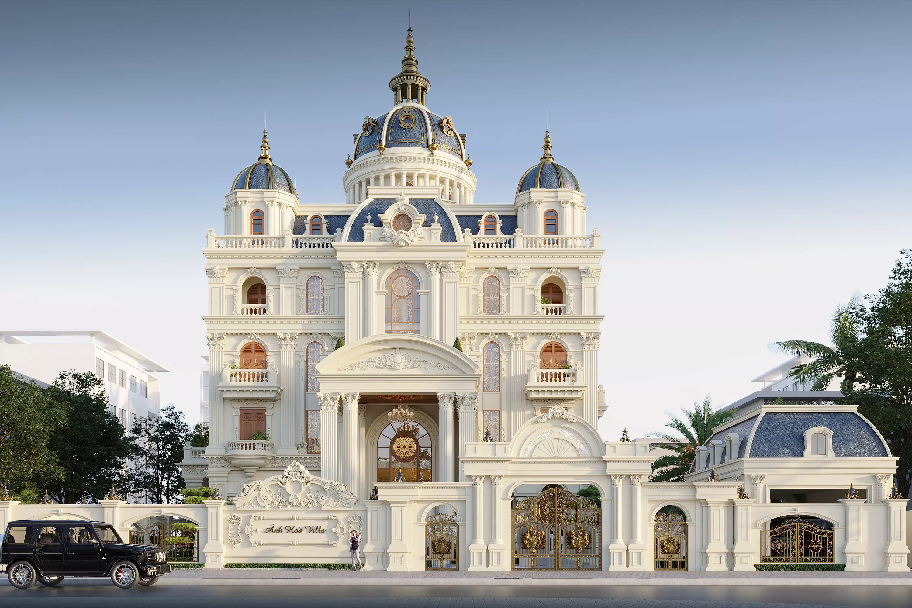 High Detailed Palace Exterior 3D Model 3D model_1