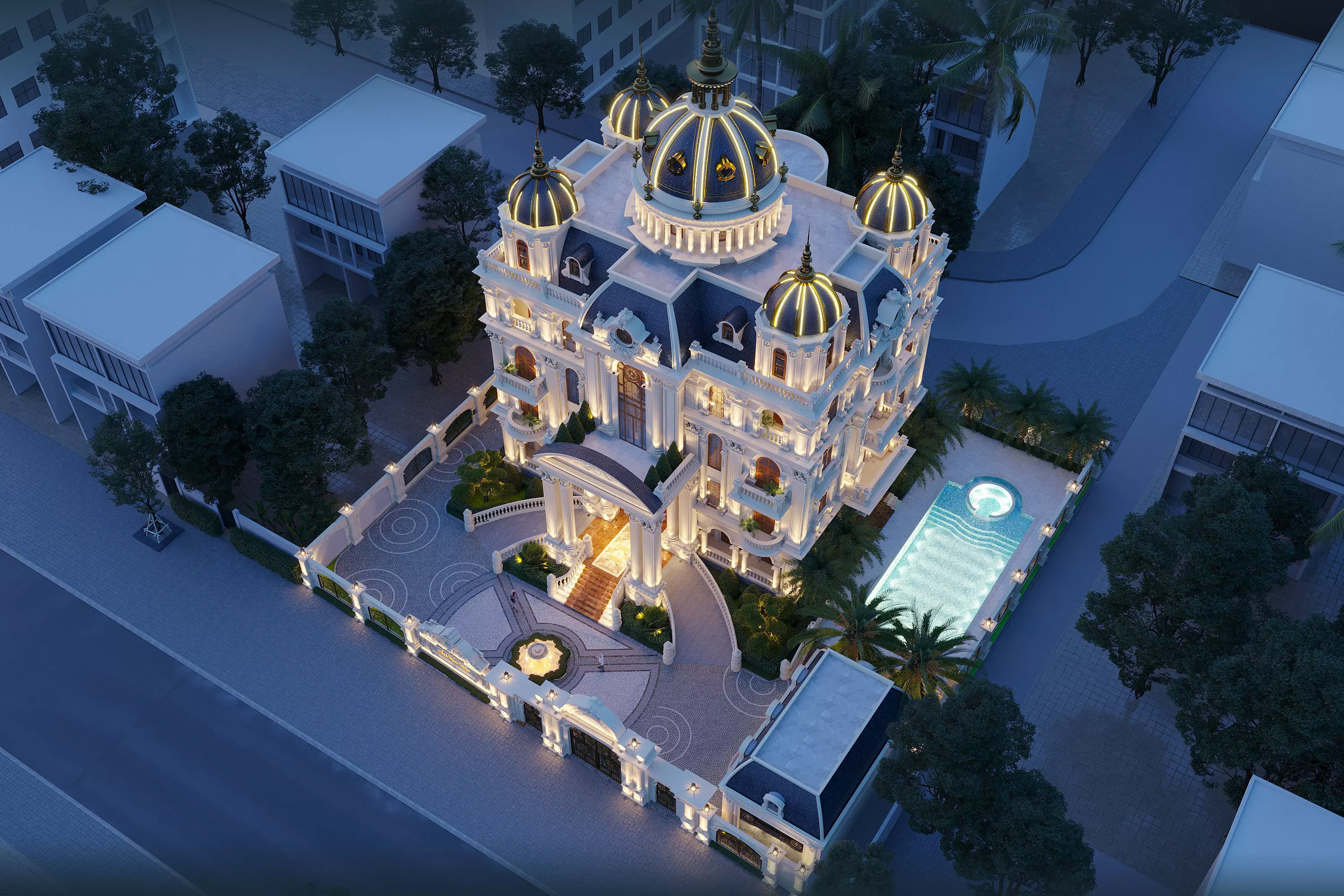 High Detailed Palace Exterior 3D Model 3D model_9