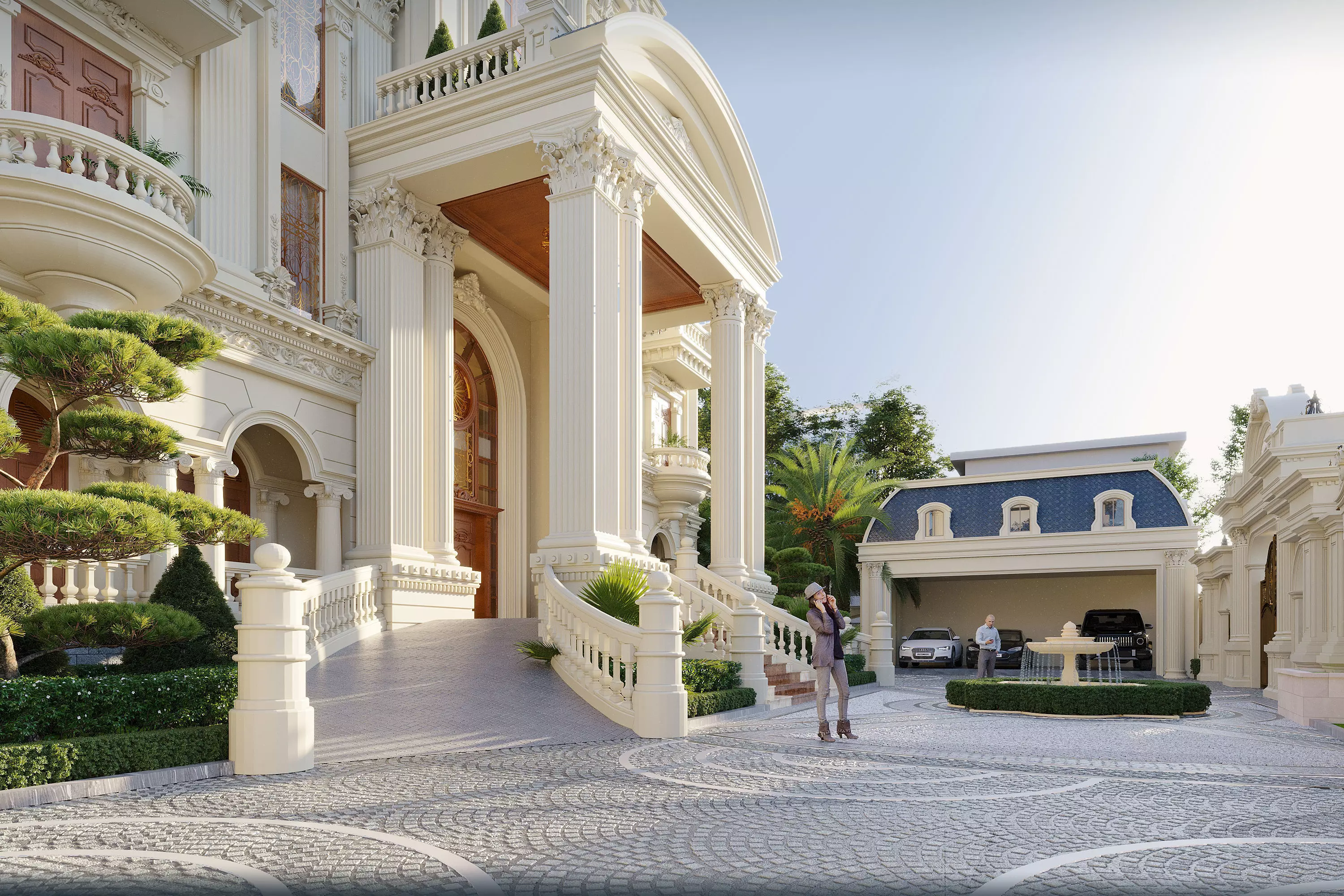 High Detailed Palace Exterior 3D Model 3D model_6