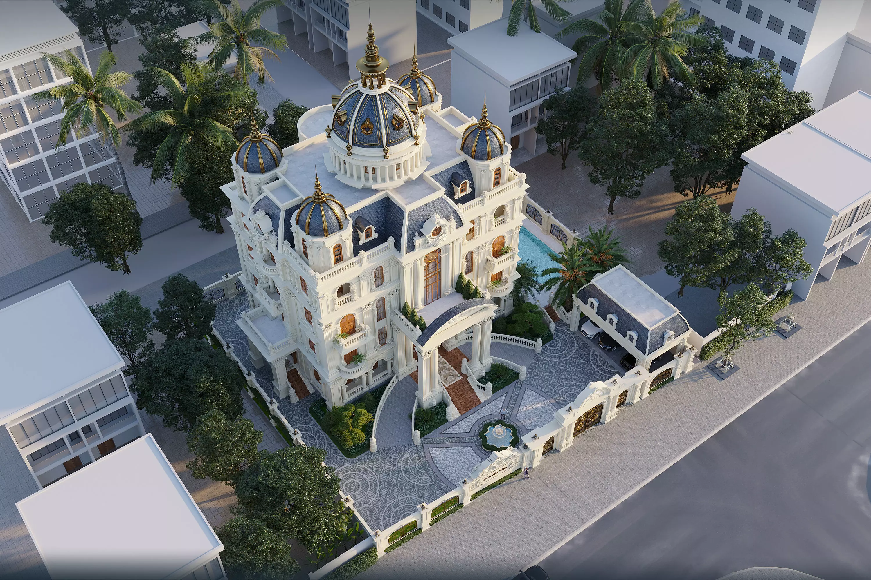 High Detailed Palace Exterior 3D Model 3D model_7