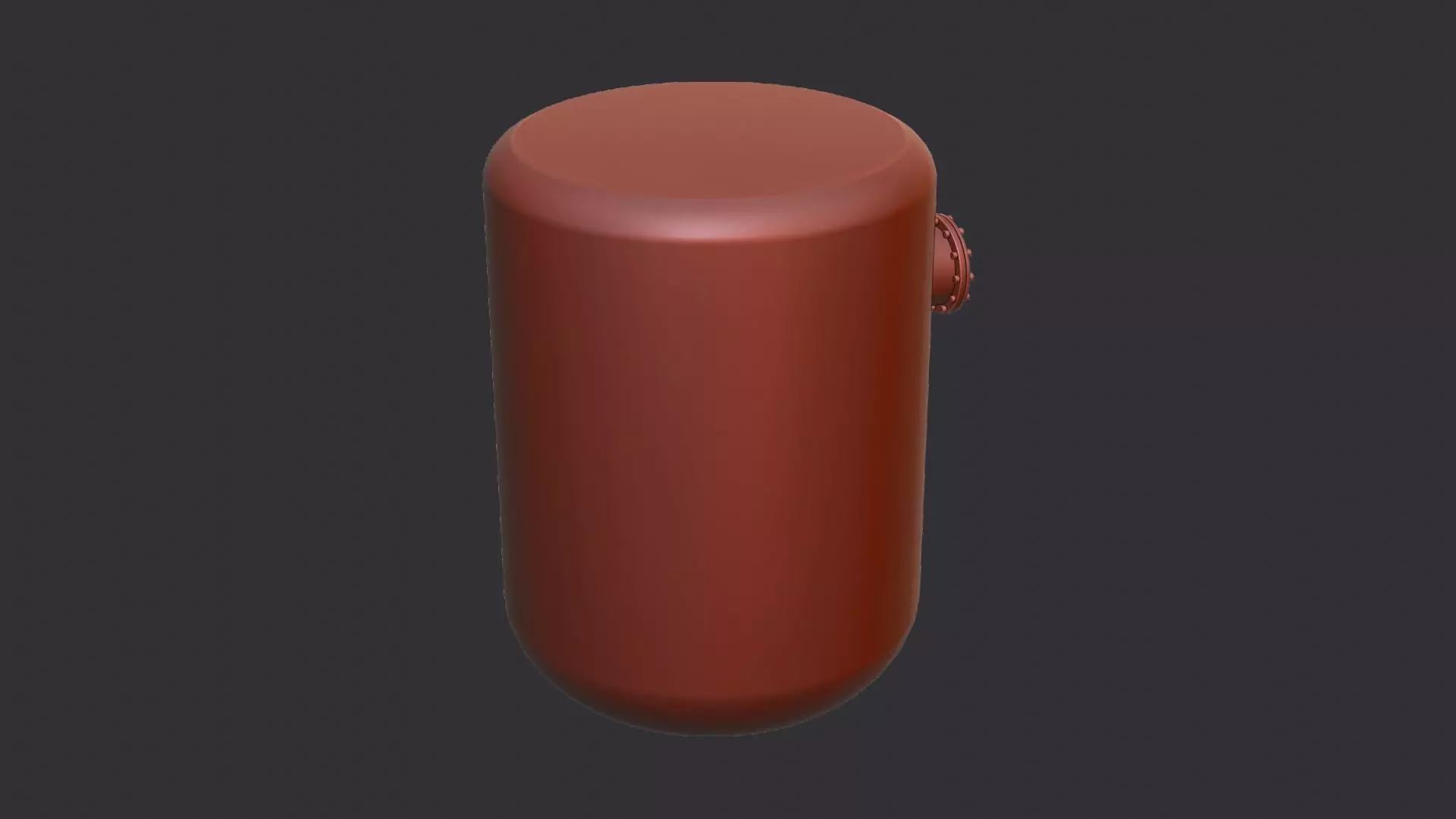 Industrial Chemical Filling Tank with Side Outlet Low-poly 3D model_6