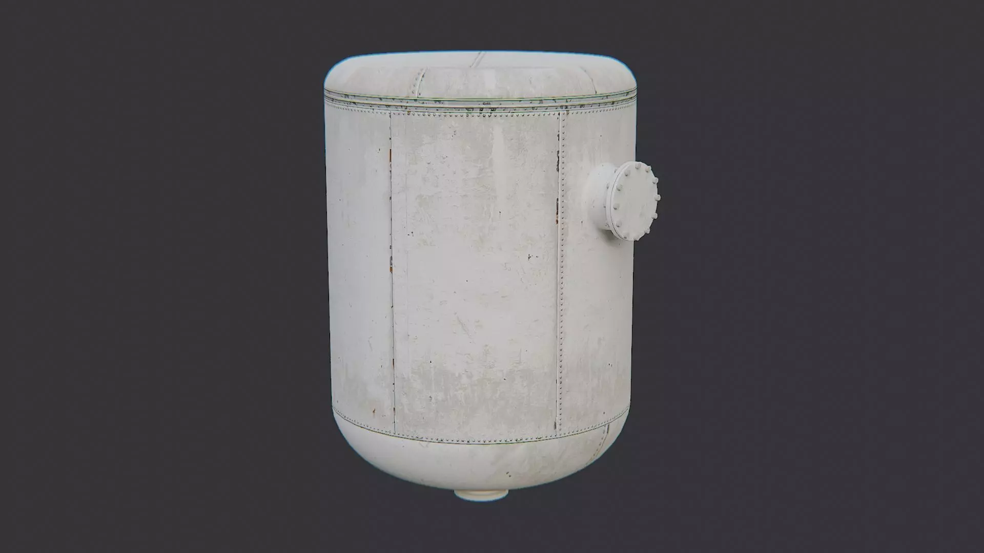 Industrial Chemical Filling Tank with Side Outlet Low-poly 3D model_2