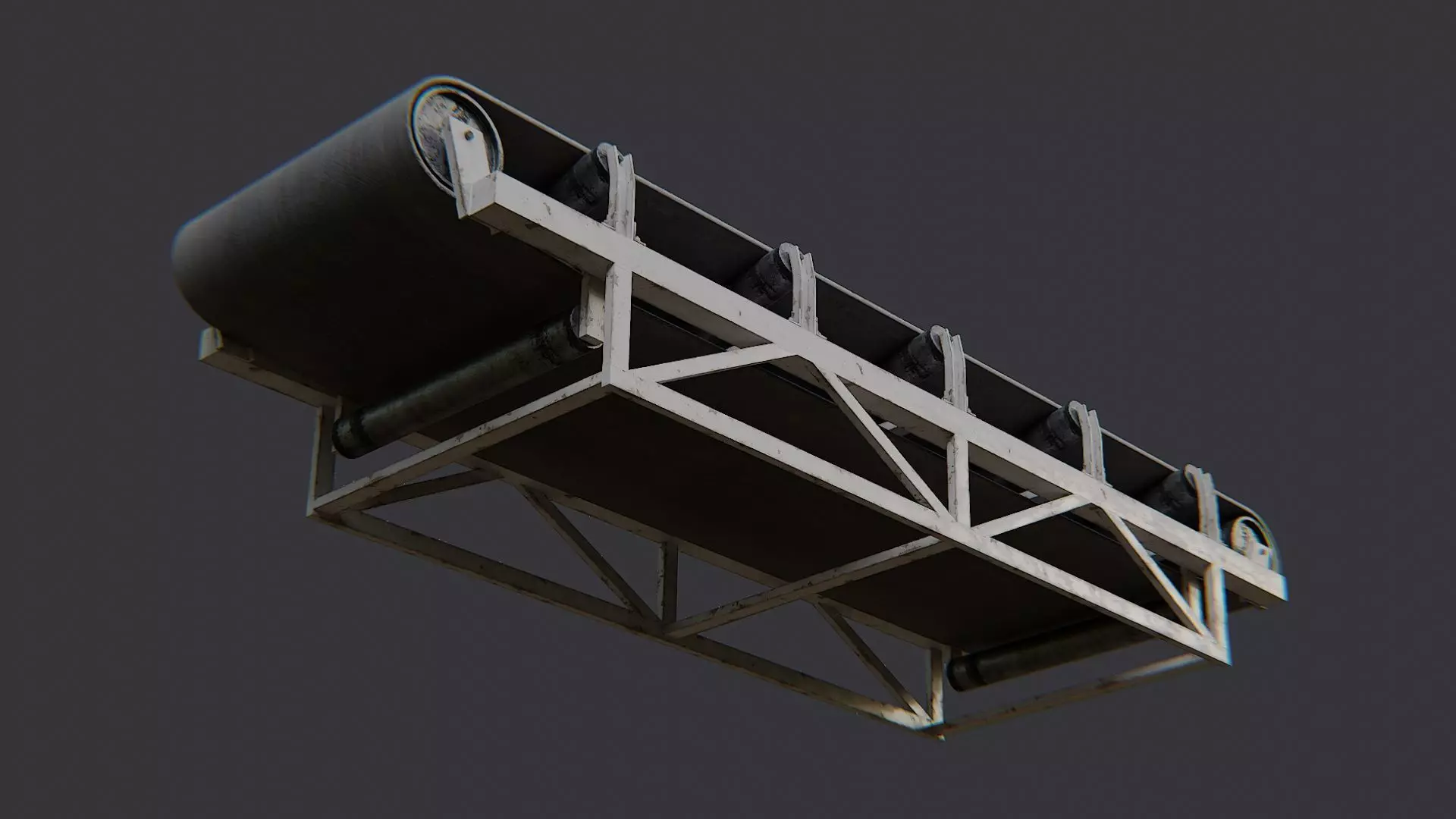 Industrial Conveyor System Low-poly 3D model_5