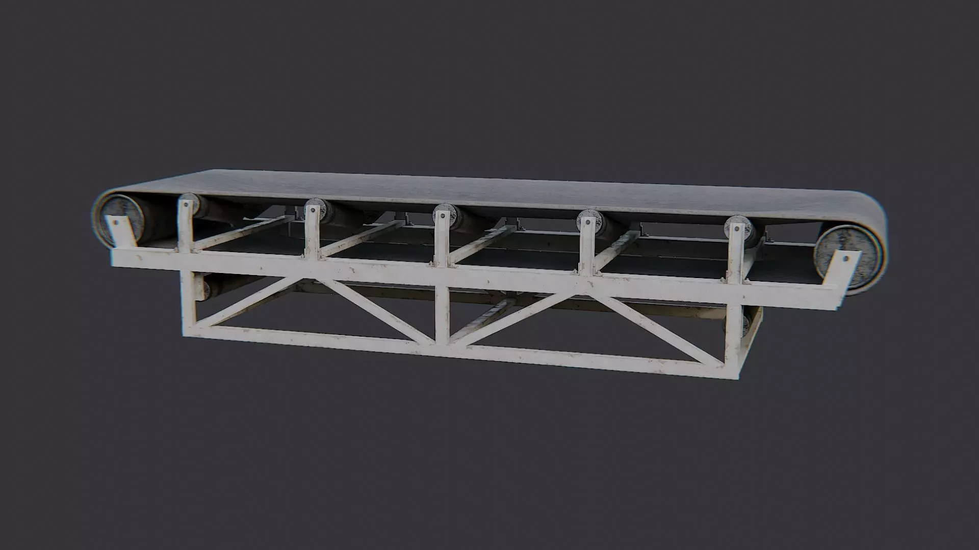 Industrial Conveyor System Low-poly 3D model_2