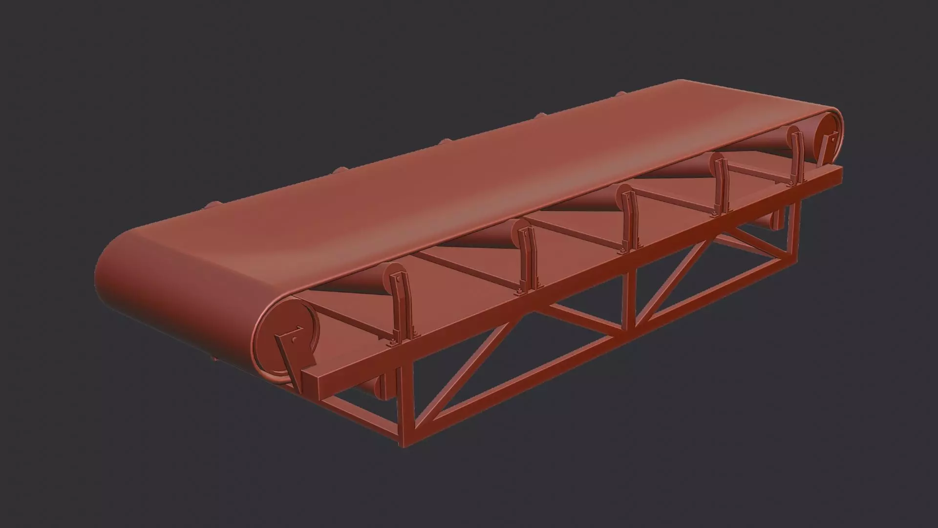 Industrial Conveyor System Low-poly 3D model_6