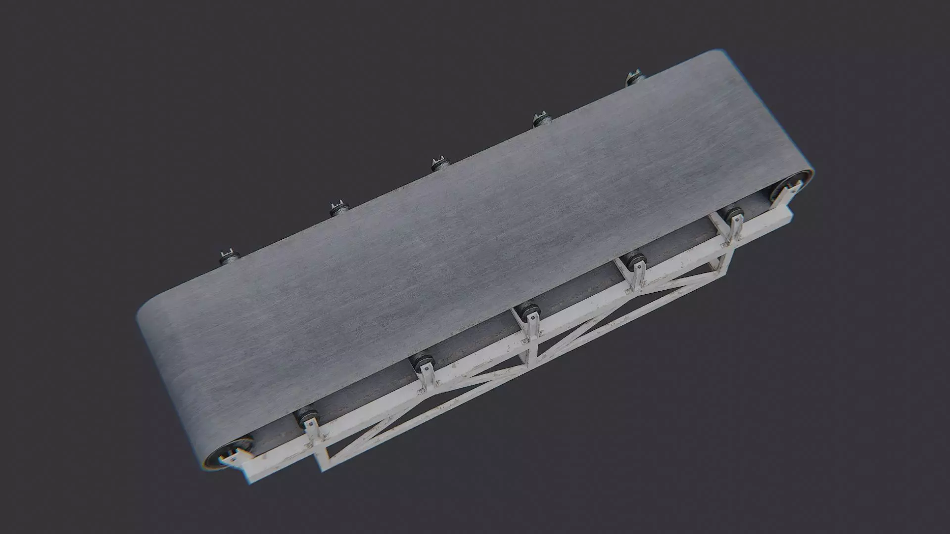 Industrial Conveyor System Low-poly 3D model_4