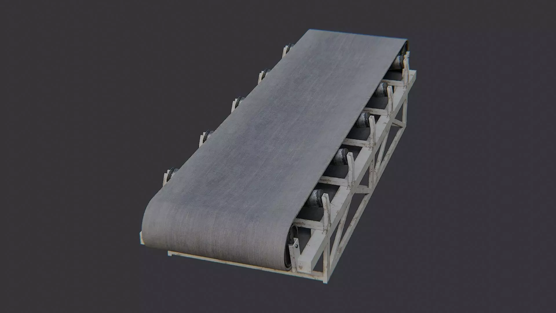 Industrial Conveyor System Low-poly 3D model_3