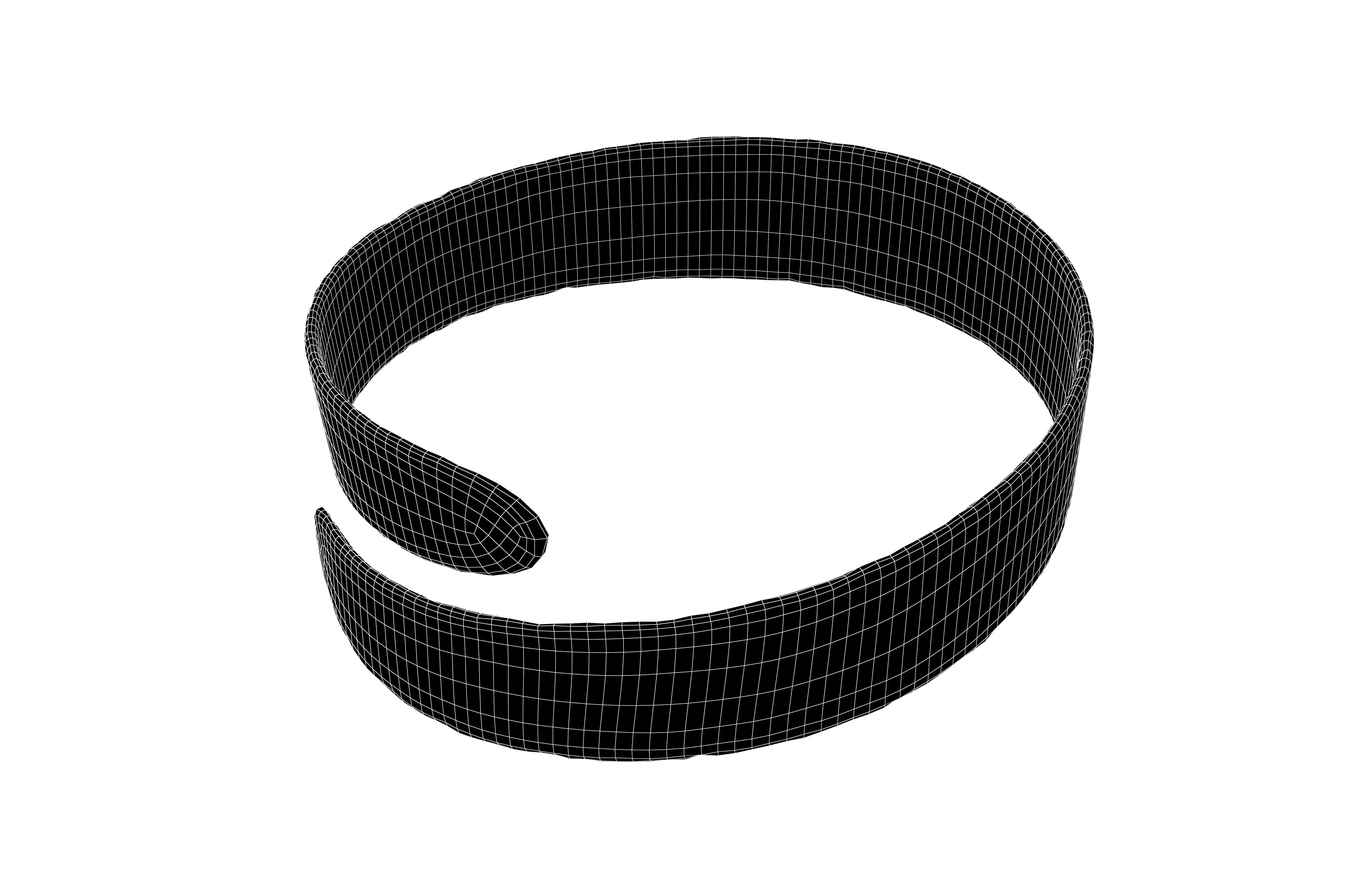 Cuff Bracelets v2 003 Low-poly 3D model_6