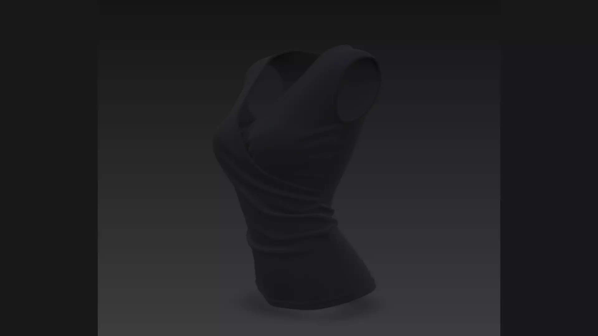 Black Wrap-Front Sleeveless Ladies Top 3D Model 3D model_2
