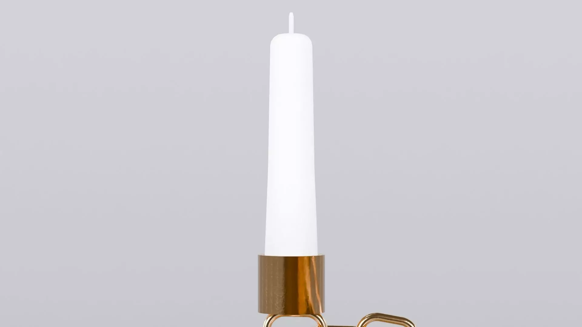 Alphabet D Chain Bronze Candleholder 3D Model True 4K PBR Render Low-poly 3D model_3