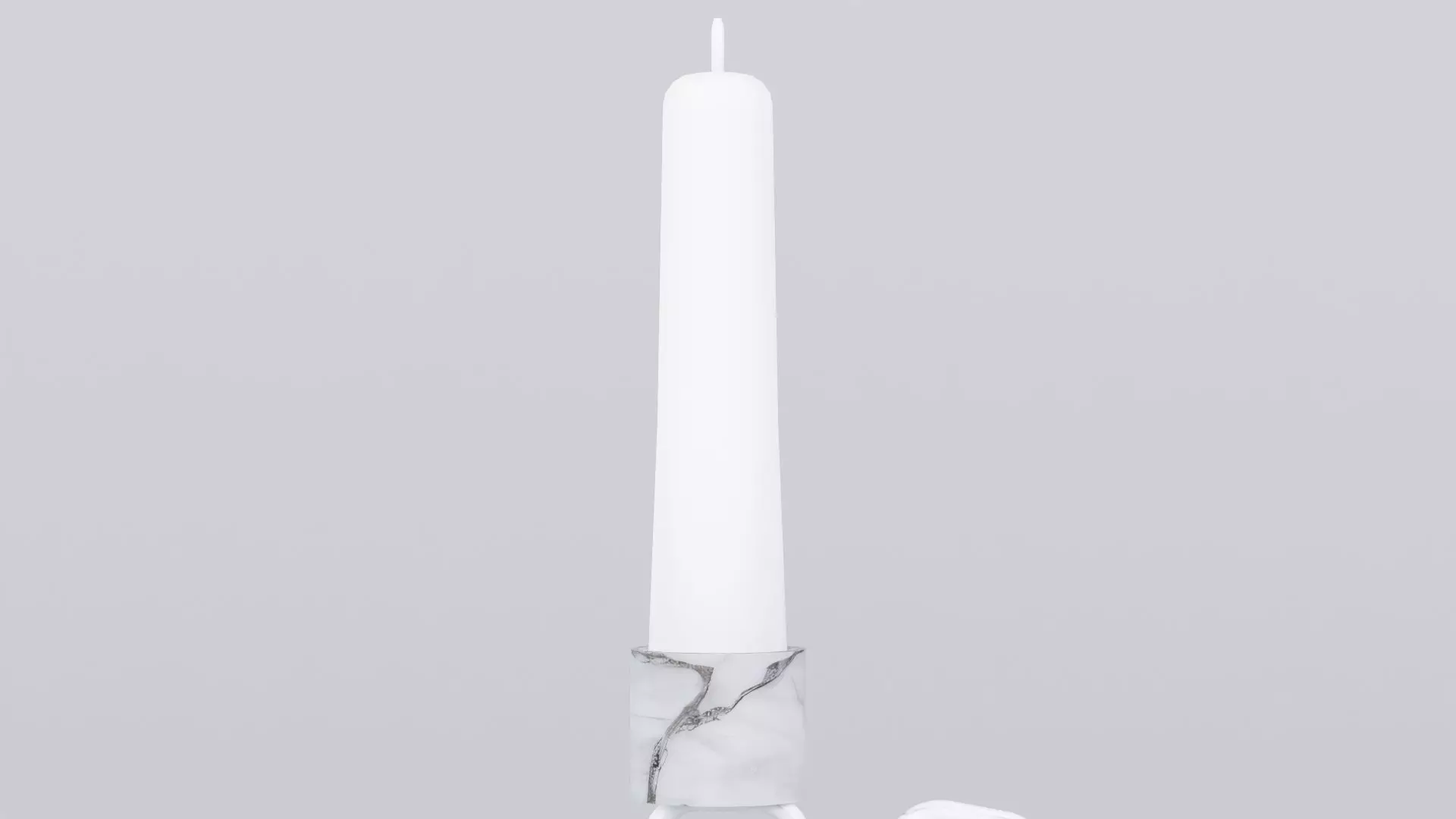 Alphabet D Chain White Candleholder 3D Model True 4K PBR Render Low-poly 3D model_3