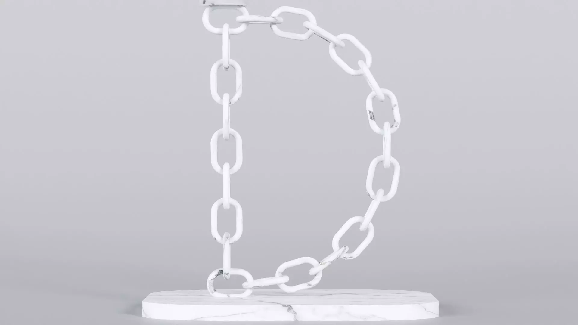 Alphabet D Chain White Candleholder 3D Model True 4K PBR Render Low-poly 3D model_4
