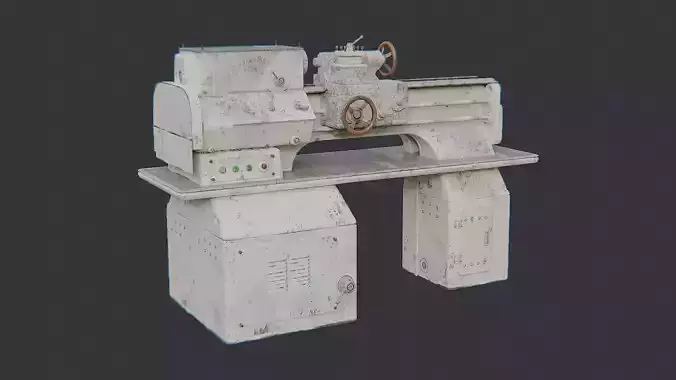 Aged Green Industrial Machinery