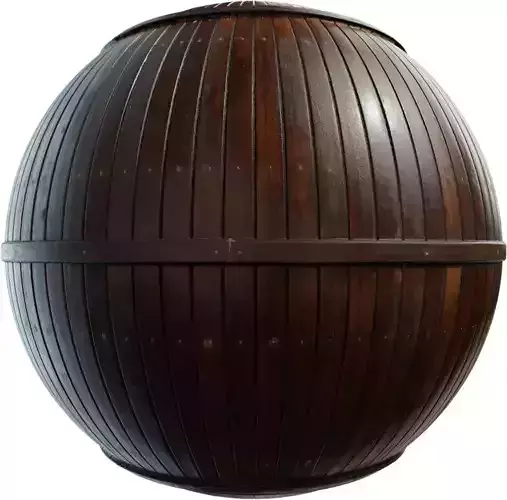 Weathered Slatted Gate Panels