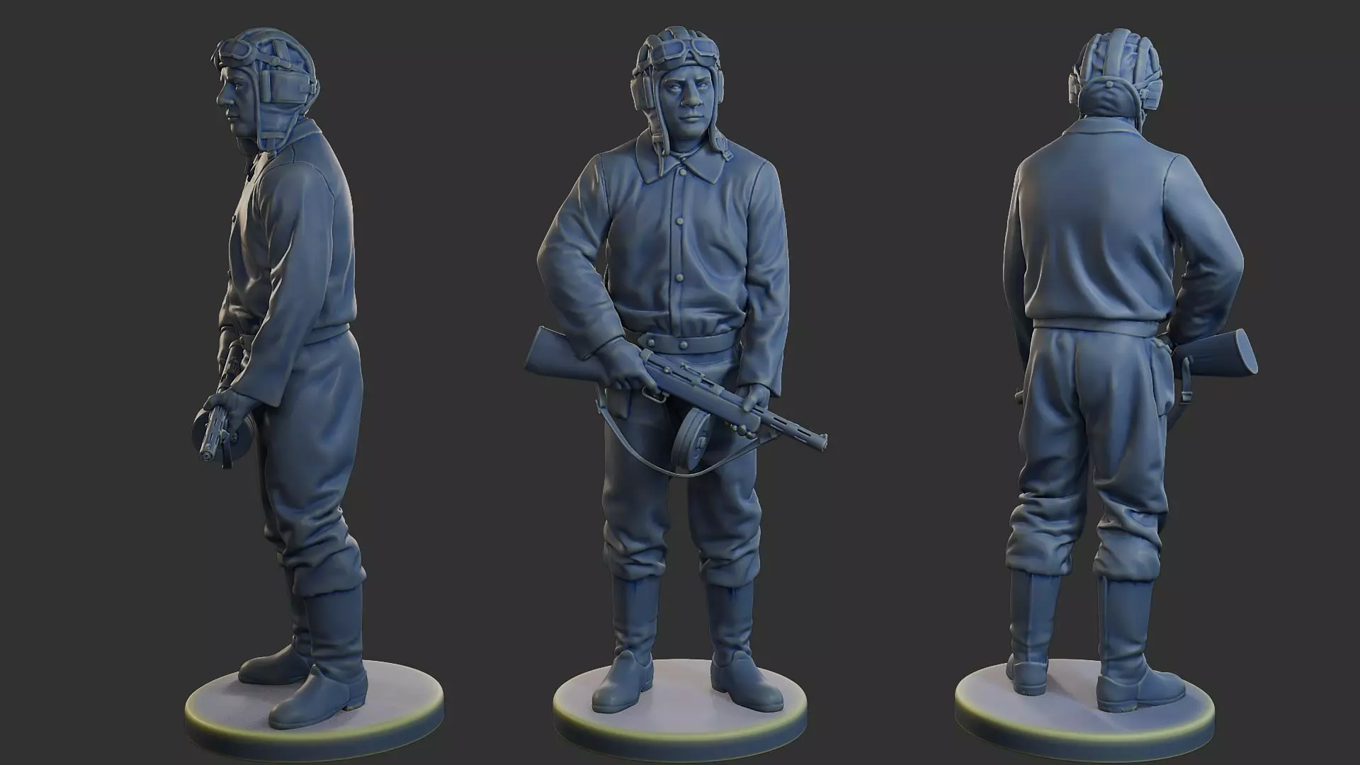 Russian Soviet tank Crew STC WW2 1 003 3D print model_0