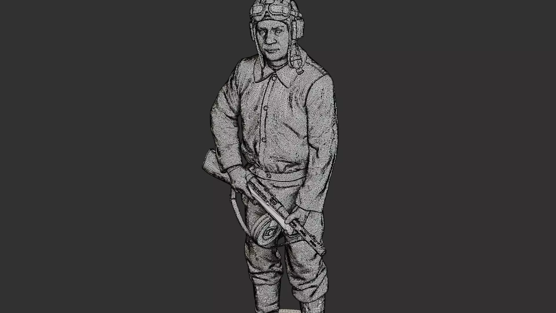 Russian Soviet tank Crew STC WW2 1 003 3D print model_12