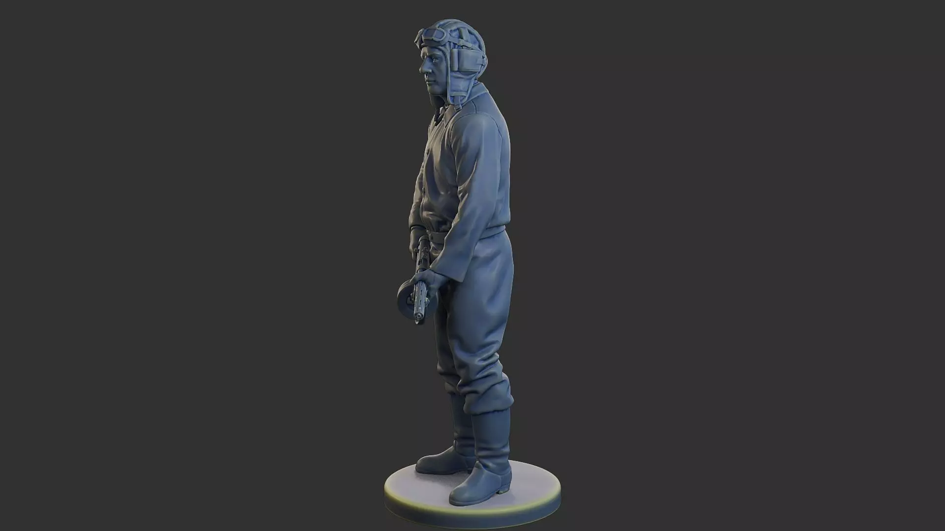 Russian Soviet tank Crew STC WW2 1 003 3D print model_3