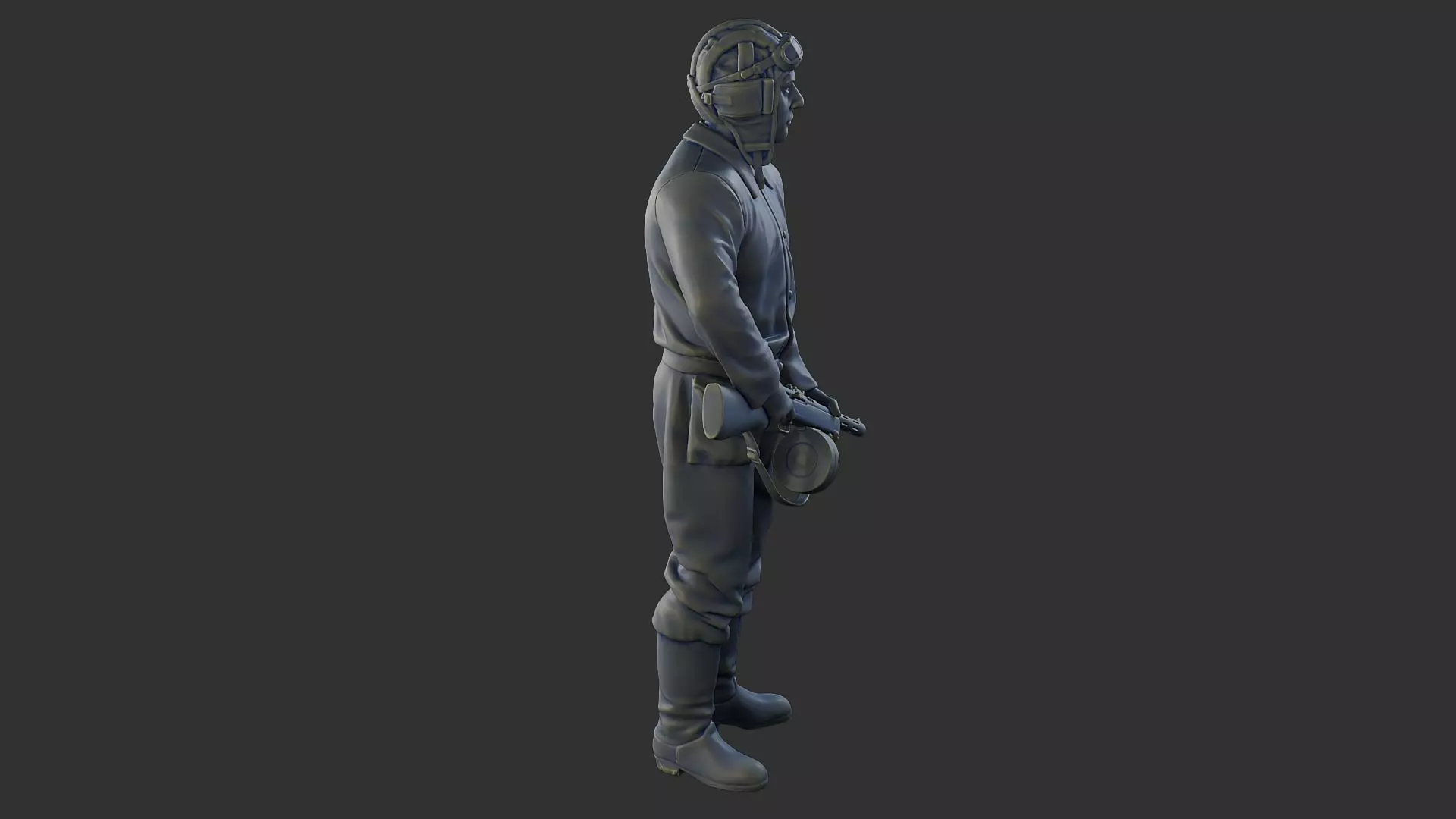 Russian Soviet tank Crew STC WW2 1 003 3D print model_30