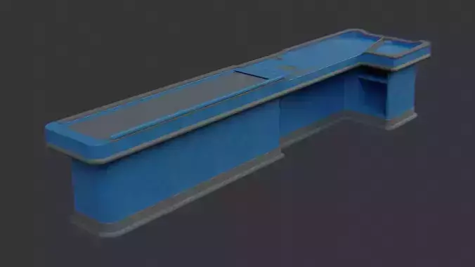 Blue Industrial Conveyor Right Module