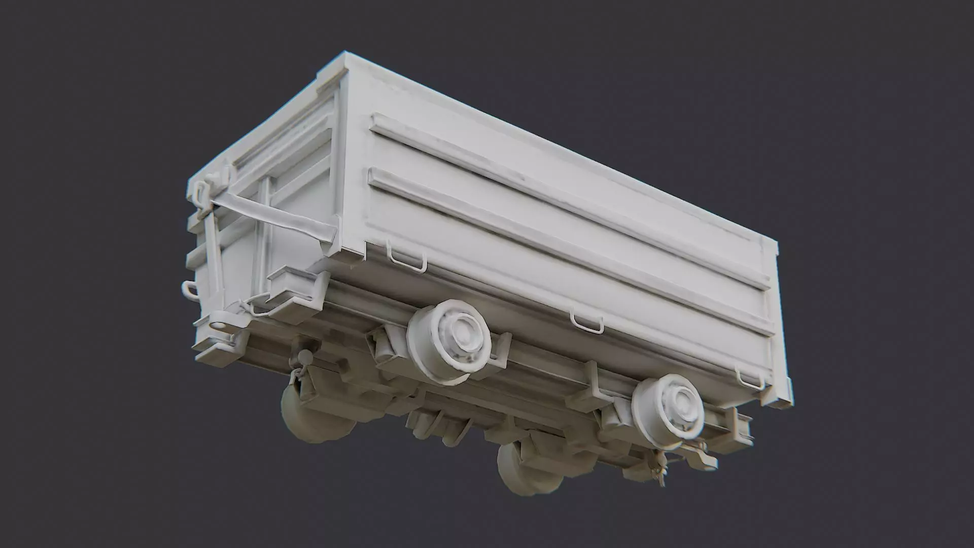 Ore Cart Mining Wagon for Industrial Scenes Low-poly 3D model_5