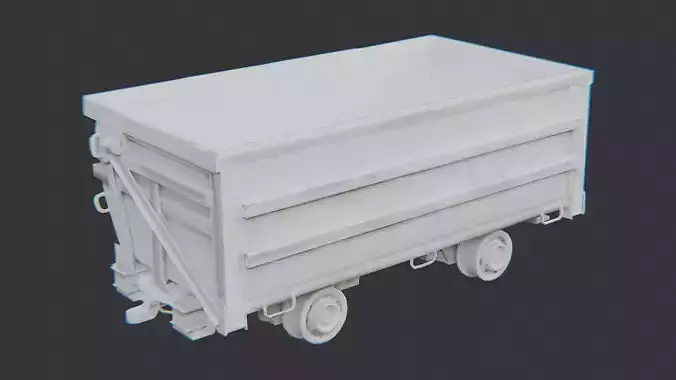Ore Cart Mining Wagon for Industrial Scenes