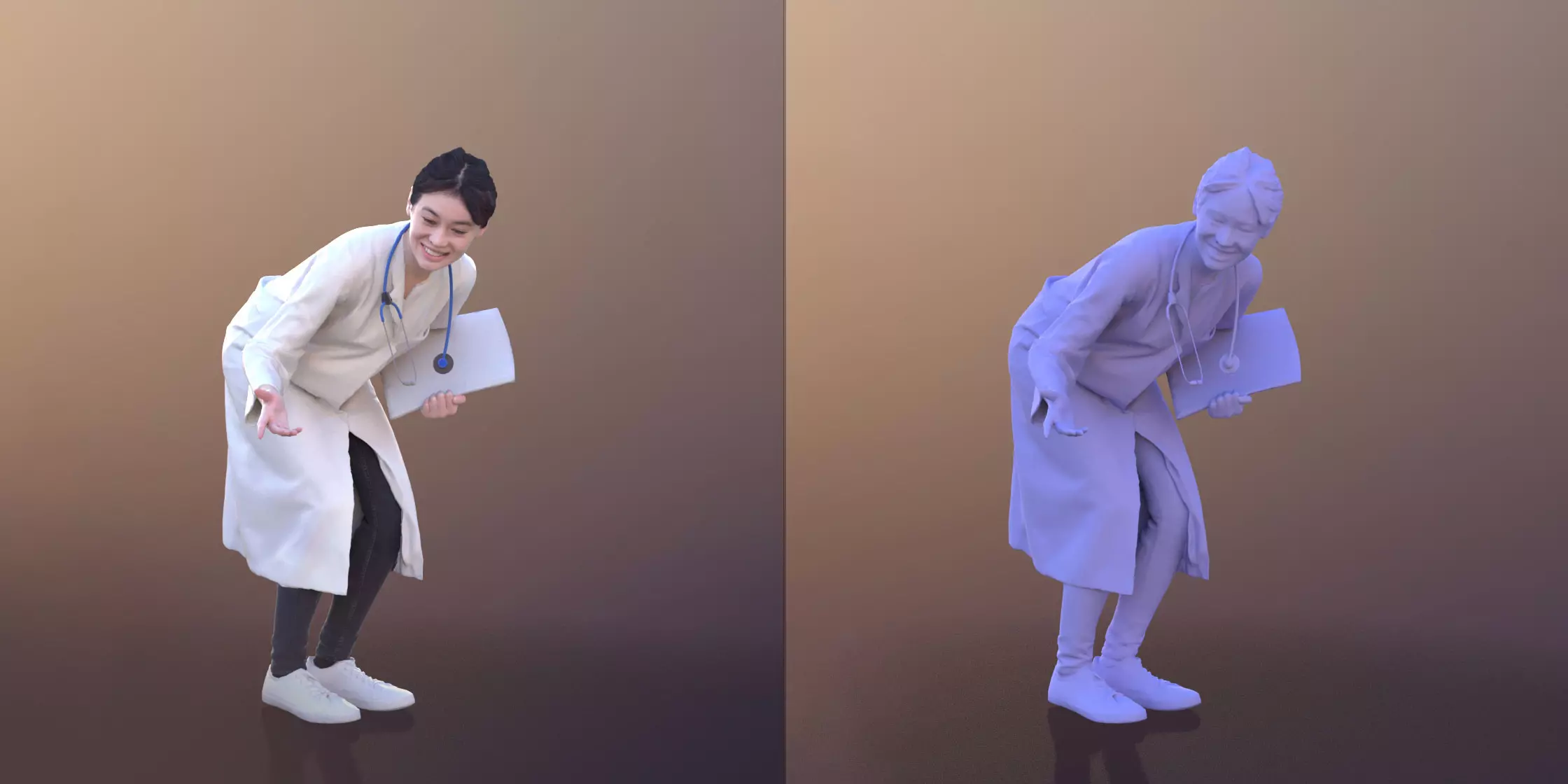 Francine 10369 Female Asian Doctor Free 3D model_3
