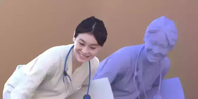 Francine 10369 Female Asian Doctor Free 3D model Francine 10369 Female Asian Doctor Free 3D model