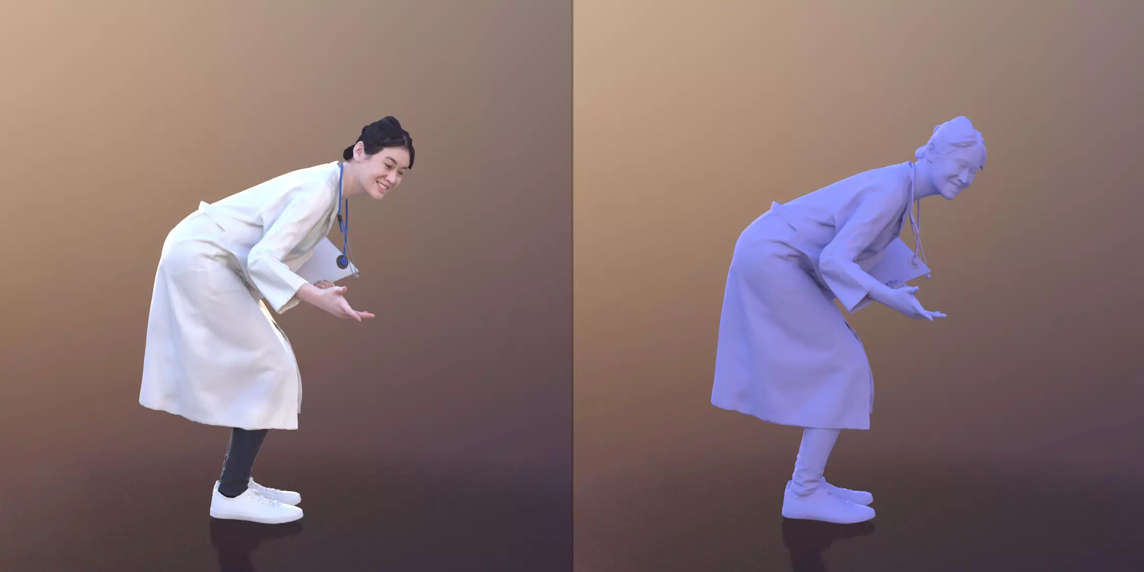 Francine 10369 Female Asian Doctor Free 3D model_2