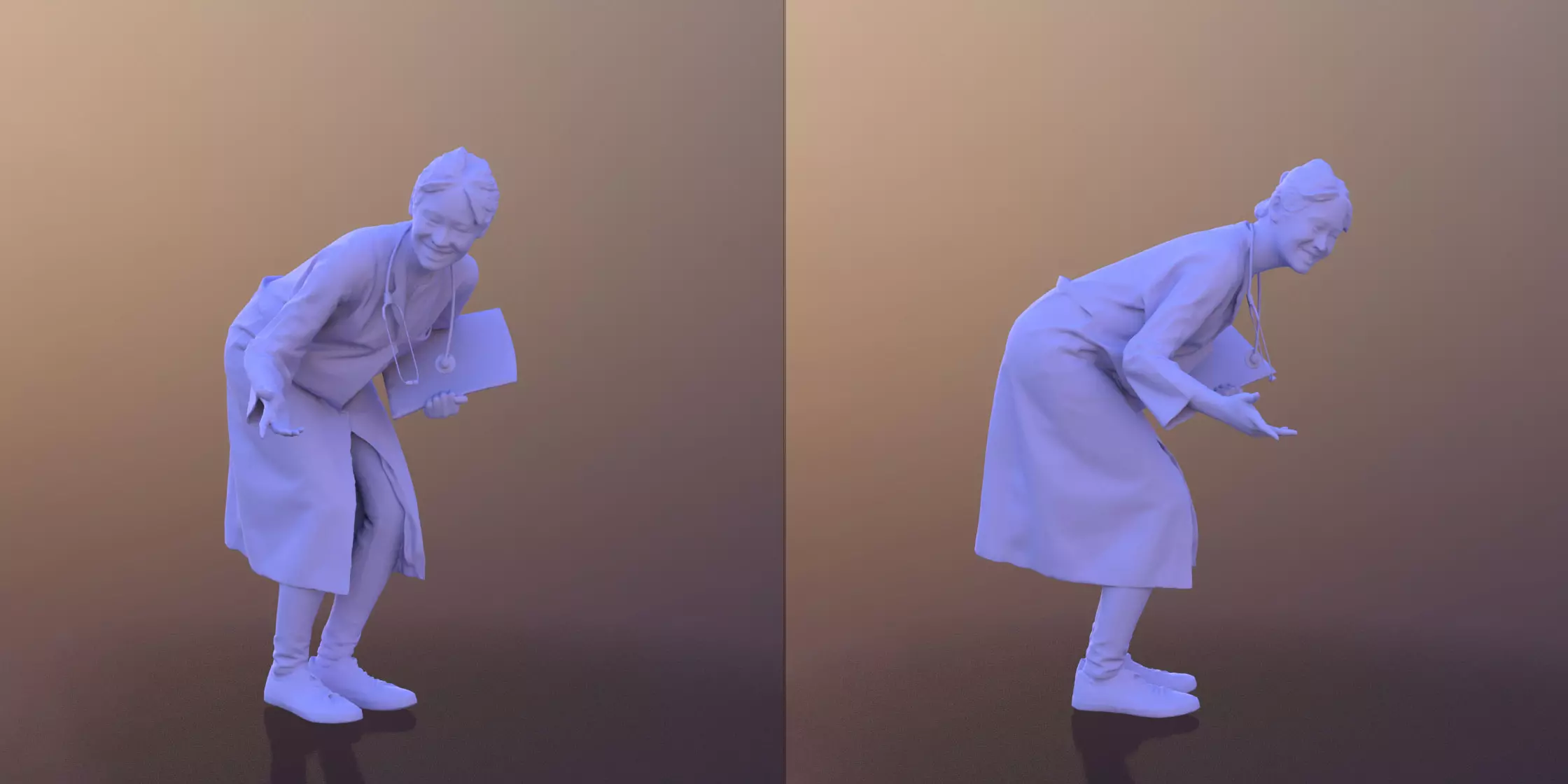 Francine 10369 Female Asian Doctor Free 3D model_1