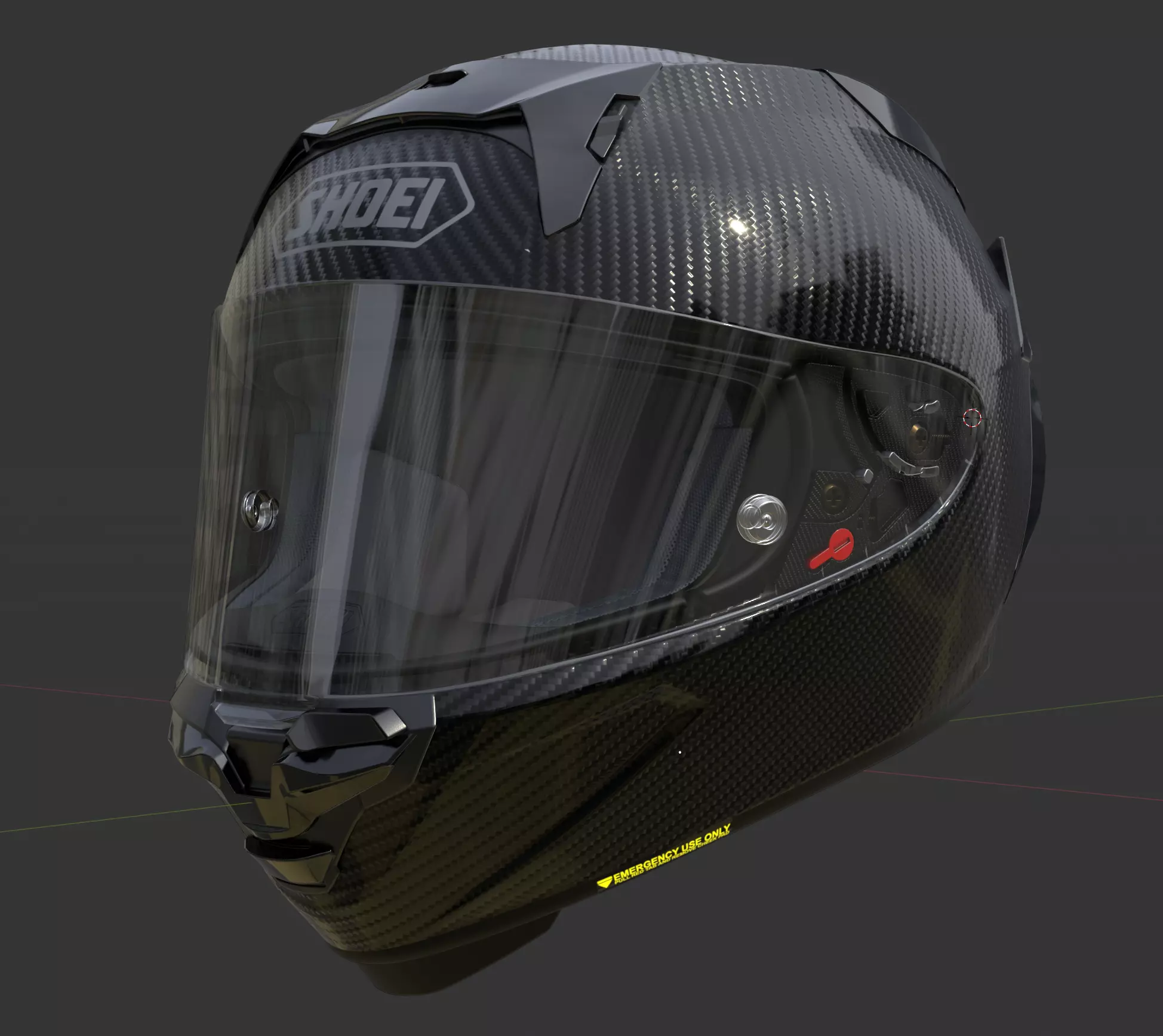 Shoei X-Fifteen Carbon 3D model_37