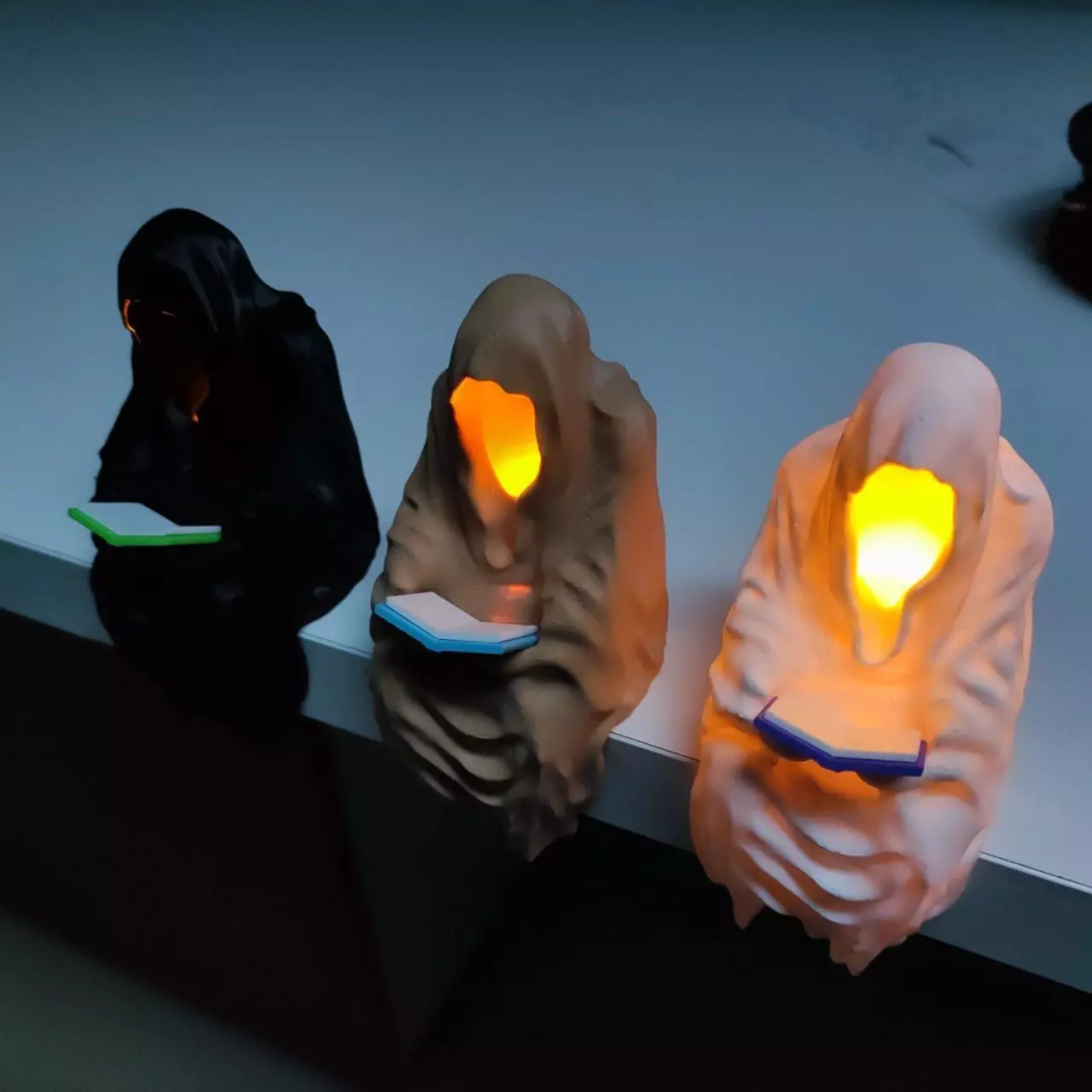 Grim Reader - Hooded Reaper Reading Book Statue 3D print model_1