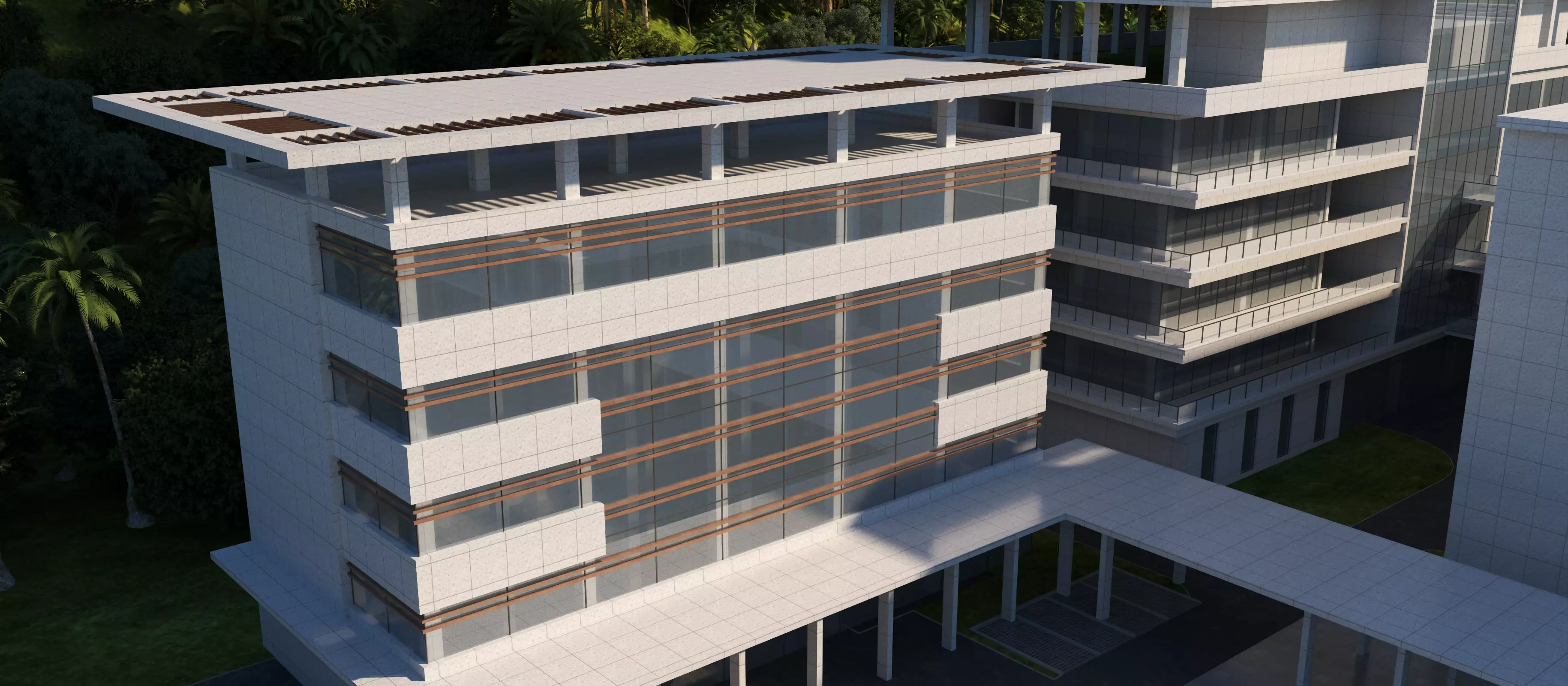 hospital building with 3D model_7