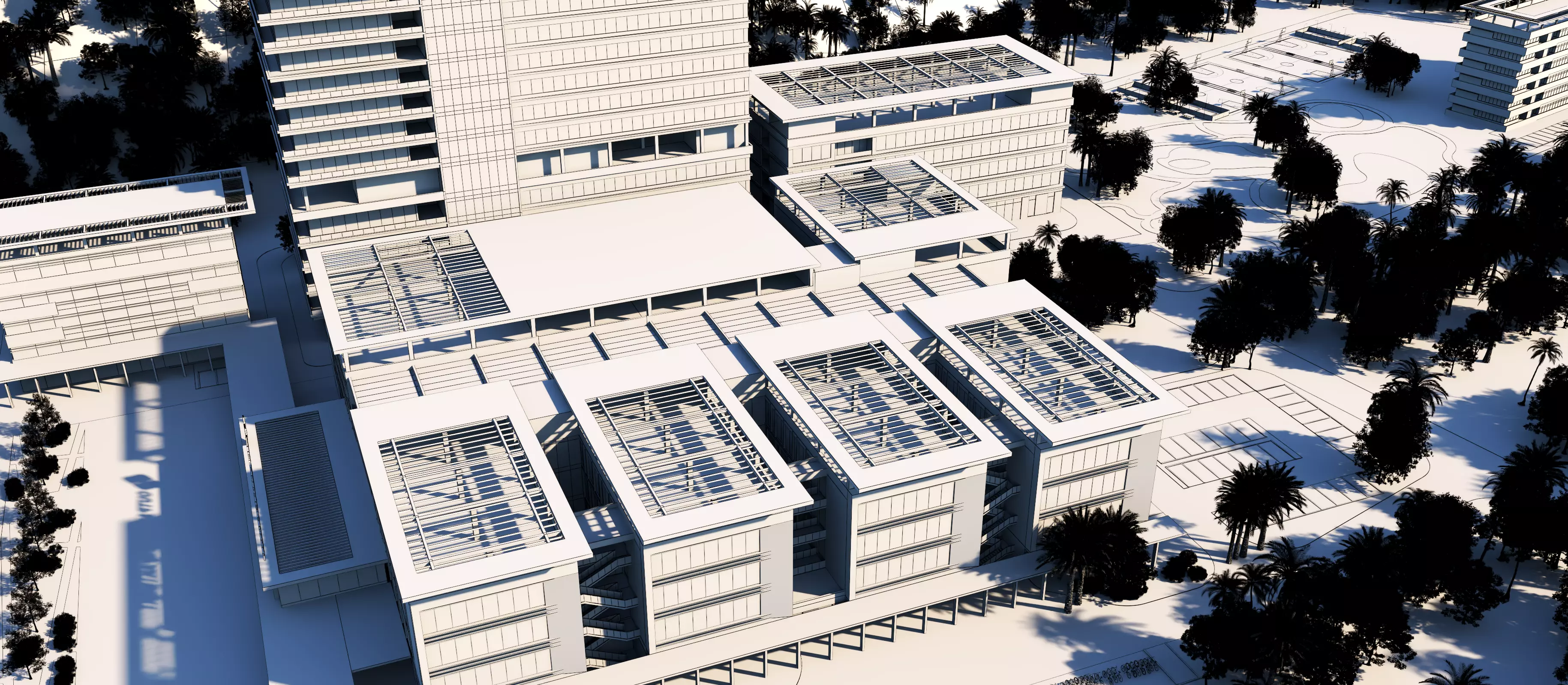 hospital building with 3D model_22