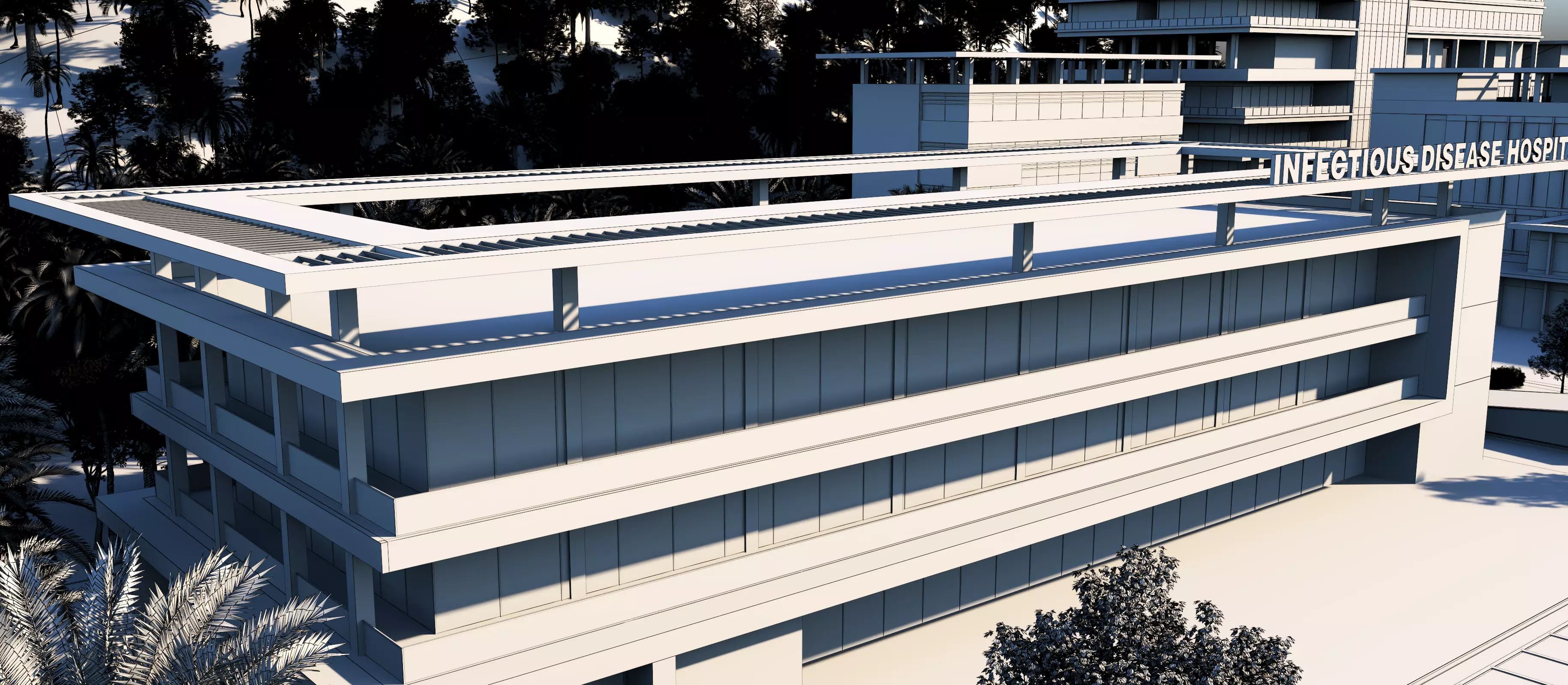 hospital building with 3D model_24