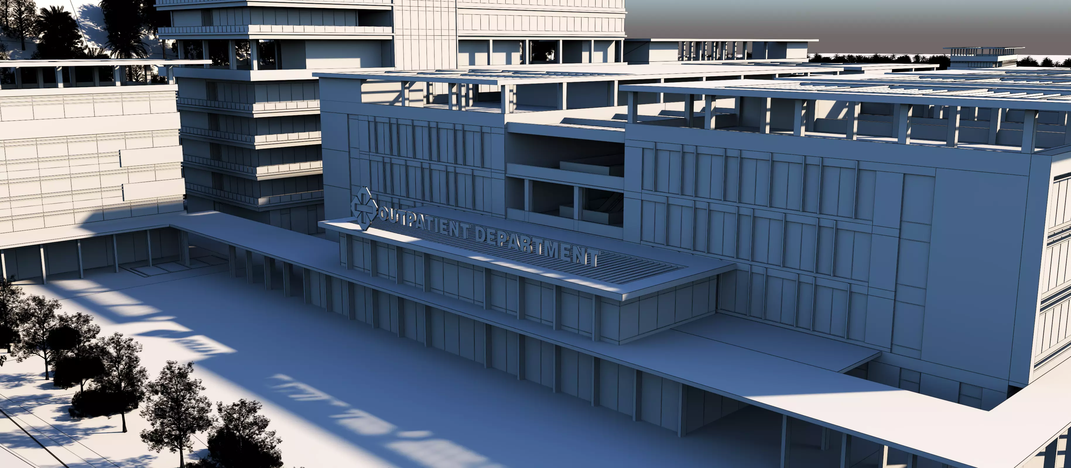 hospital building with 3D model_15