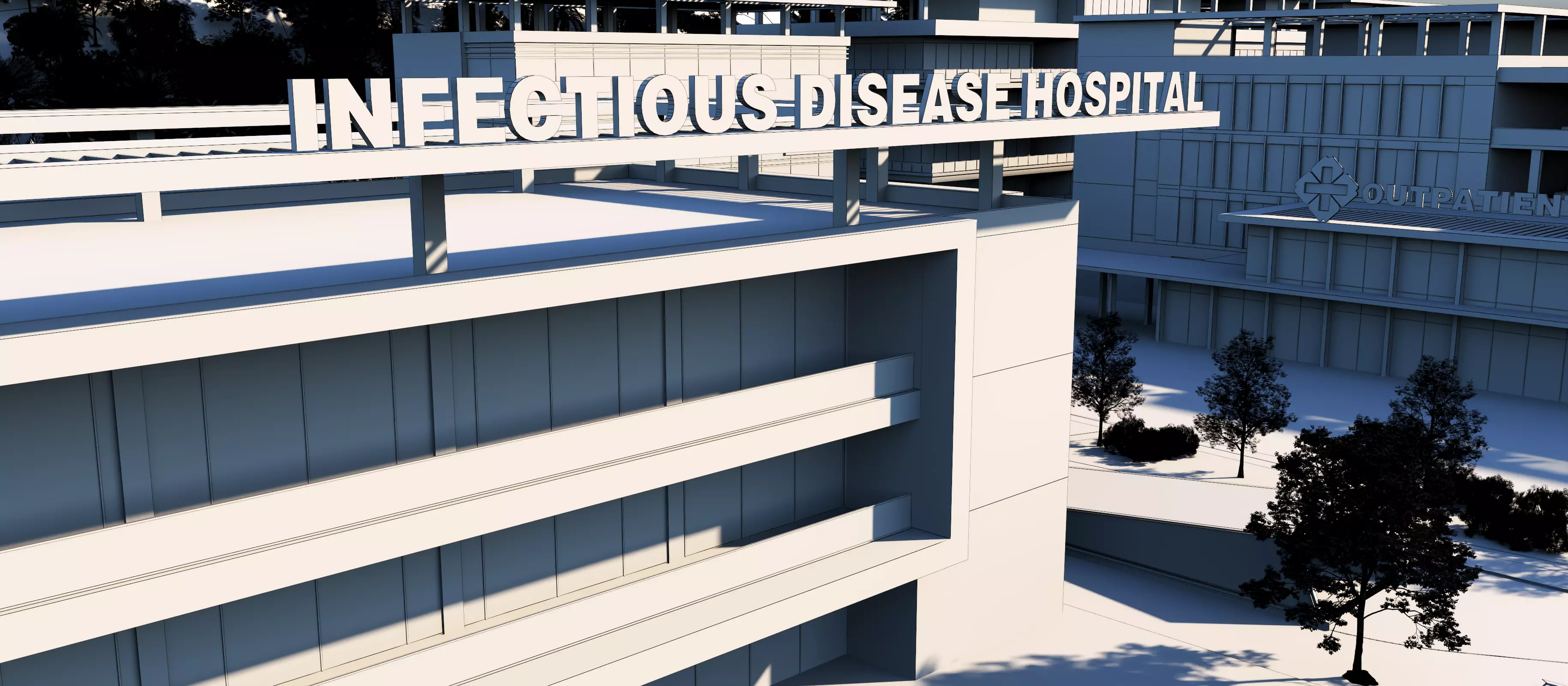 hospital building with 3D model_25