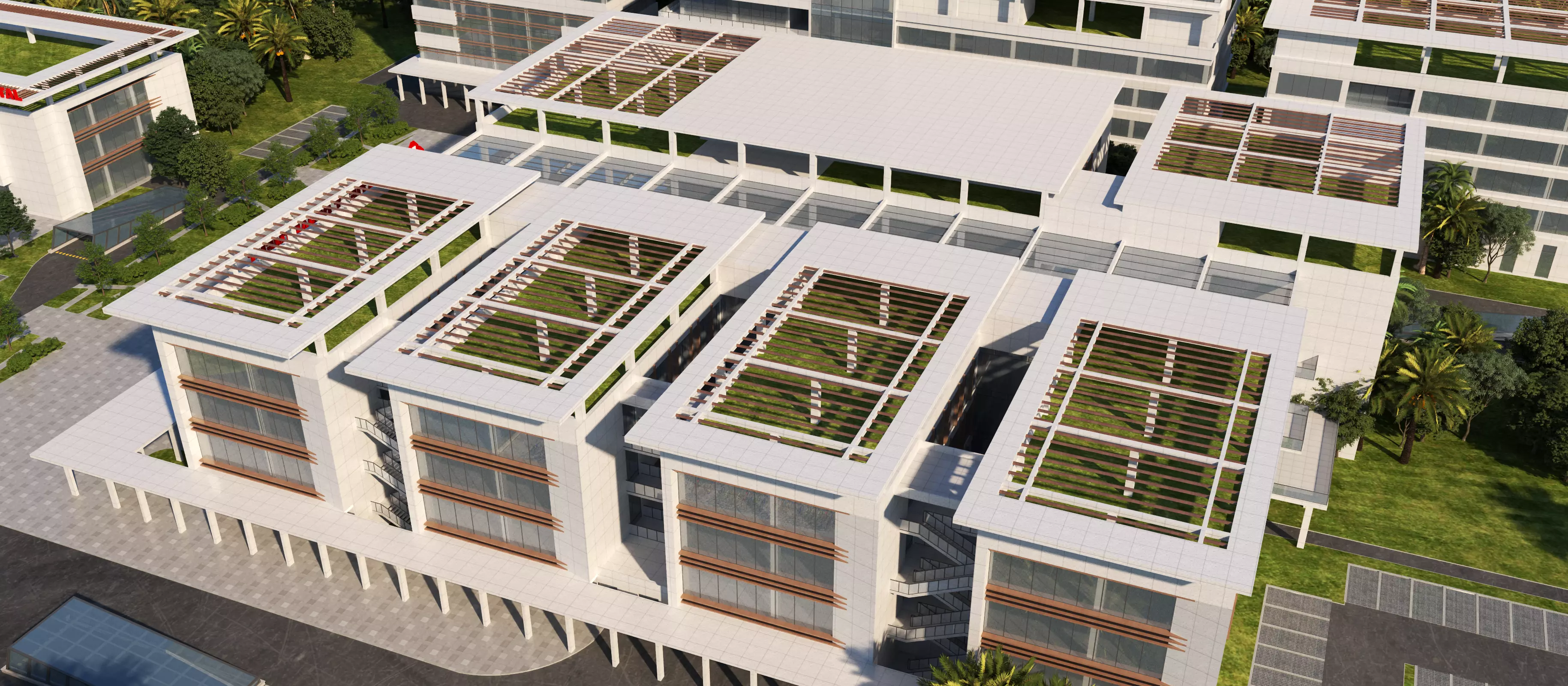 hospital building with 3D model_1