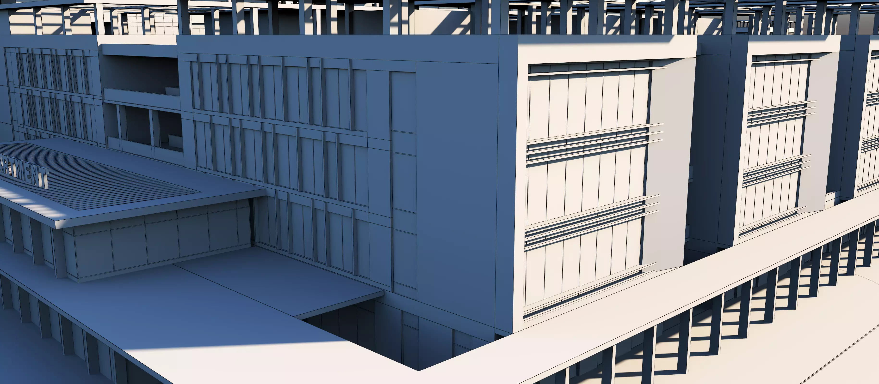 hospital building with 3D model_14