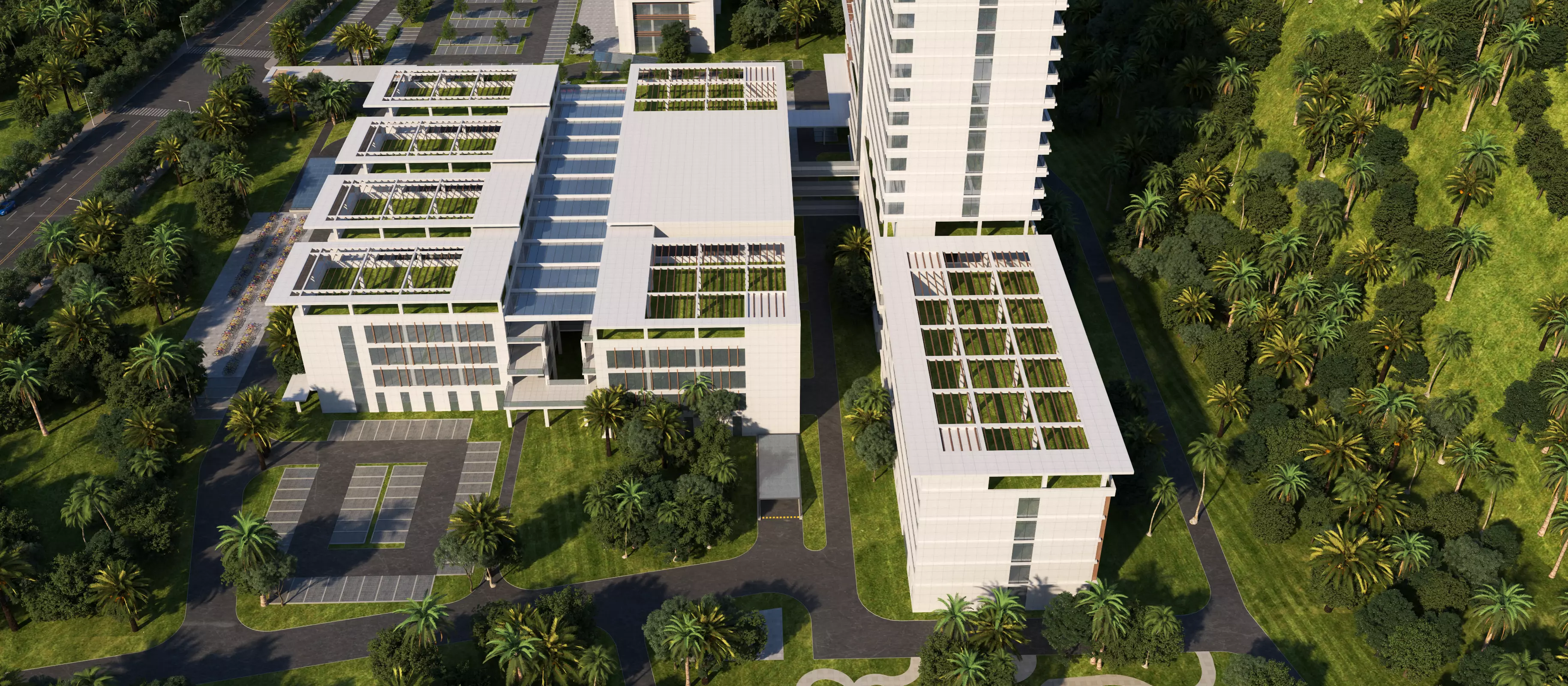 hospital building with 3D model_4